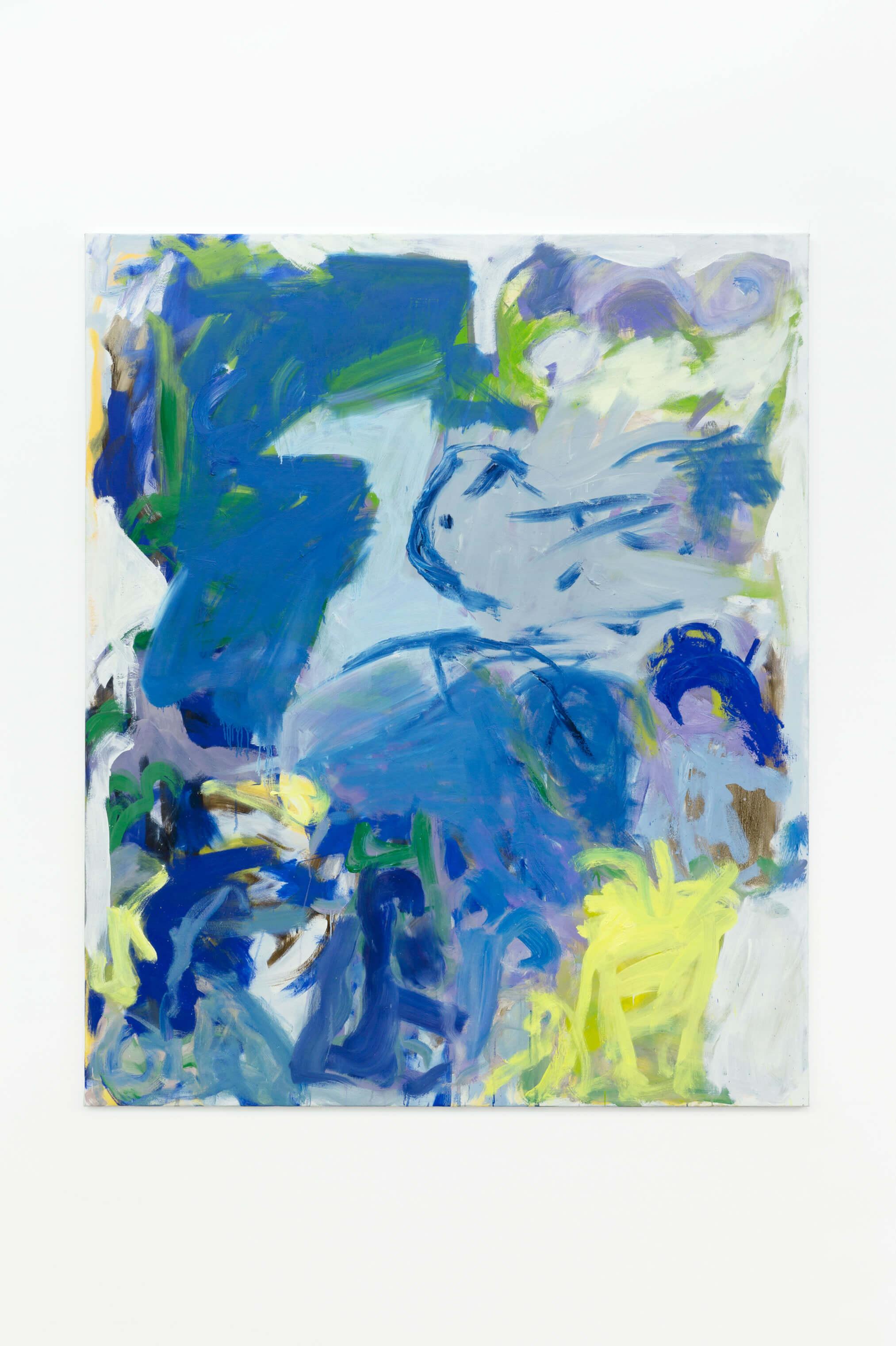 Joanne Robertson, Stranger Day, 2021; Oil on canvasâ€¨, 180 Ã— 150 cm â€¨/ Courtesy the artist, Edouard Montassut, and Drei, Cologne
