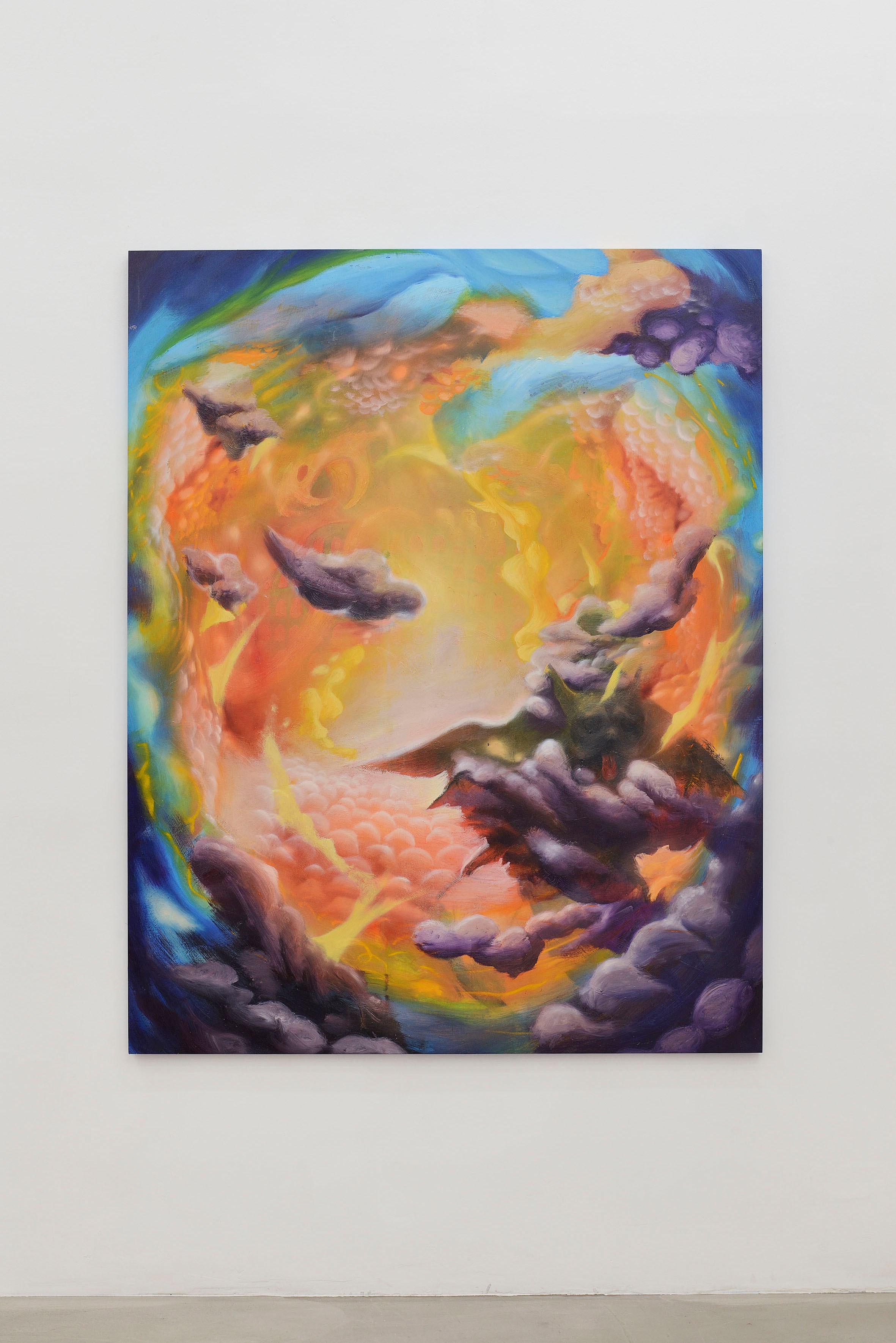 Diego Gualandris Vitaccia al neon, 2022 oil on canvas 150 x 190 x 3 cm