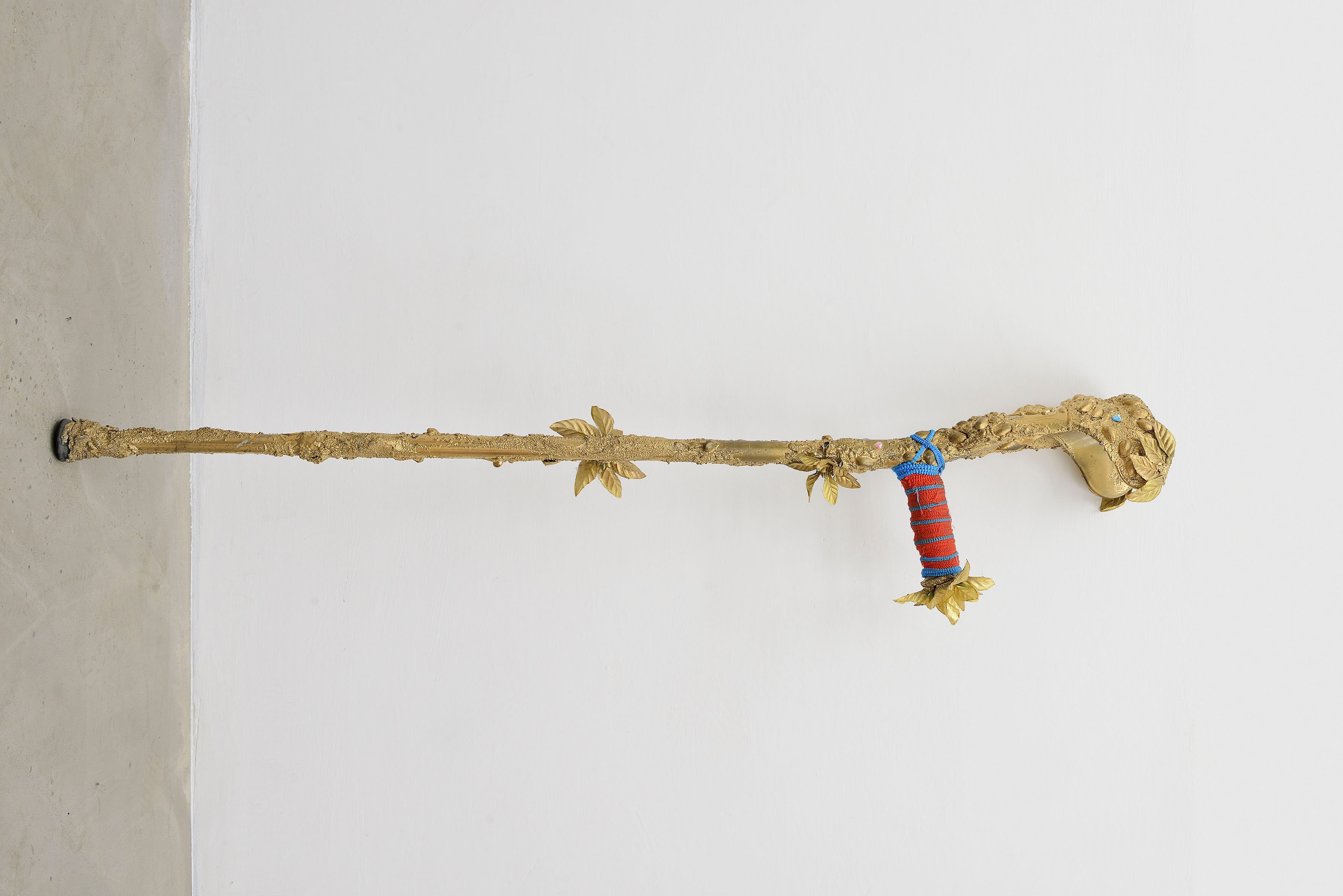 Diego Gualandris Antonio, 2022 crutch, mixed media 17x 110 x 14 cm