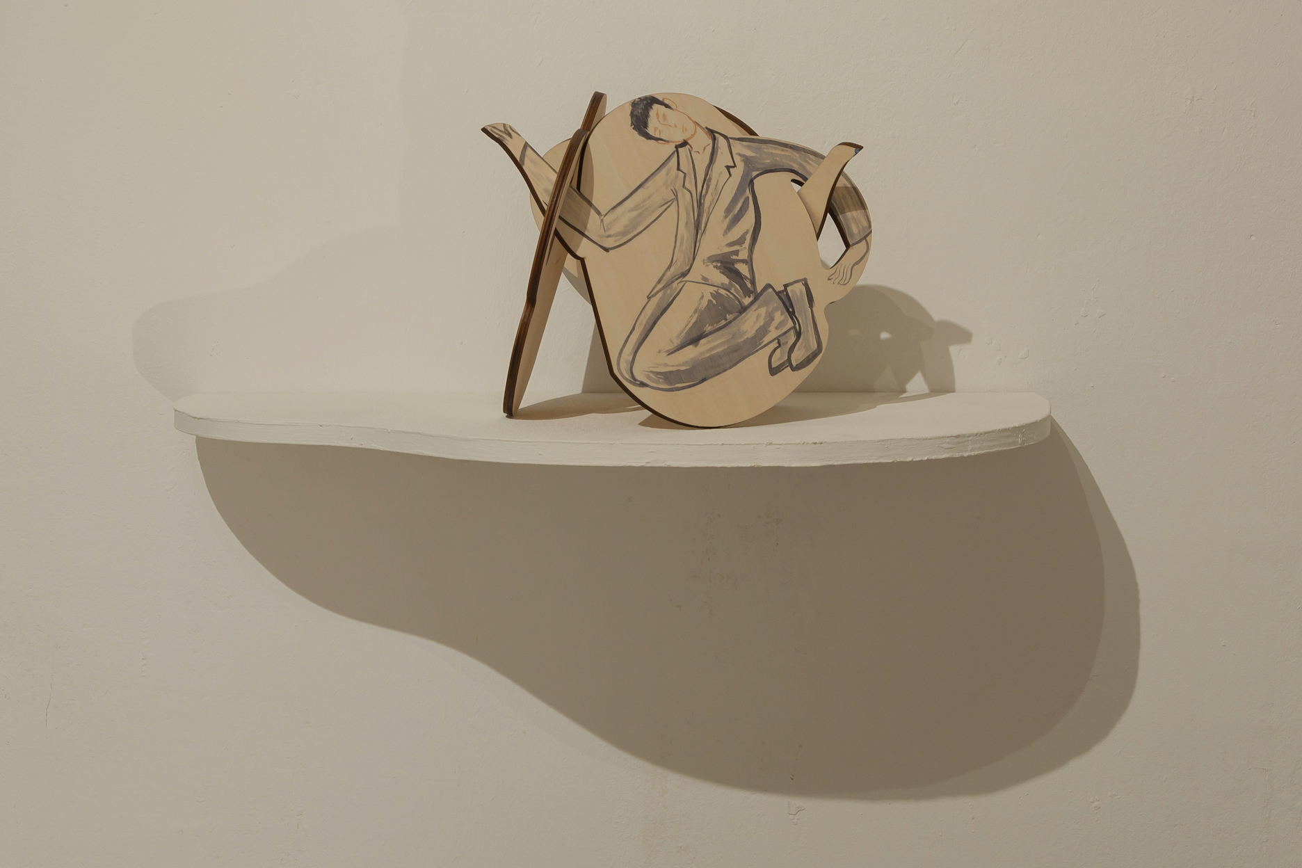 Zhiliang Jin, Kettle of day, kettle of night, 2022, watercolor on plywood, 27.5 x 23 cm (each part), unique.