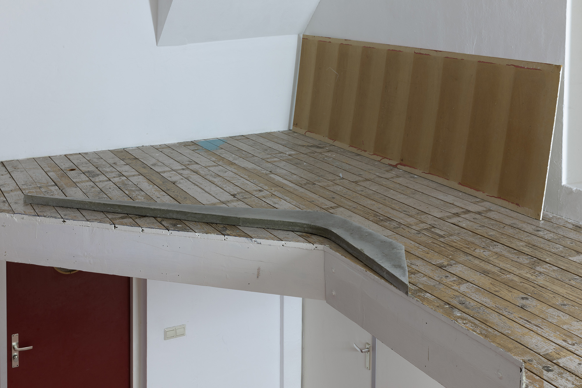 'Hammerhead' - In collaboration with Pedram Sazesh, Concrete and MDF board, 240 x 30 x 4 cm, 2022
