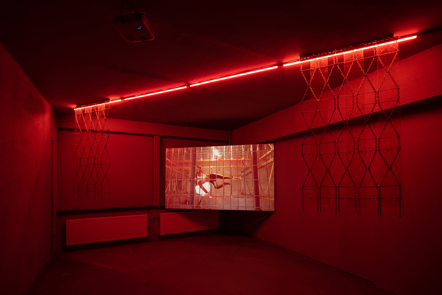 Catinca Malaimare, Emergency Ex, 2022, HD Single channel, 17mins 3s. Installation View. Photo by Catalin Georgescu
