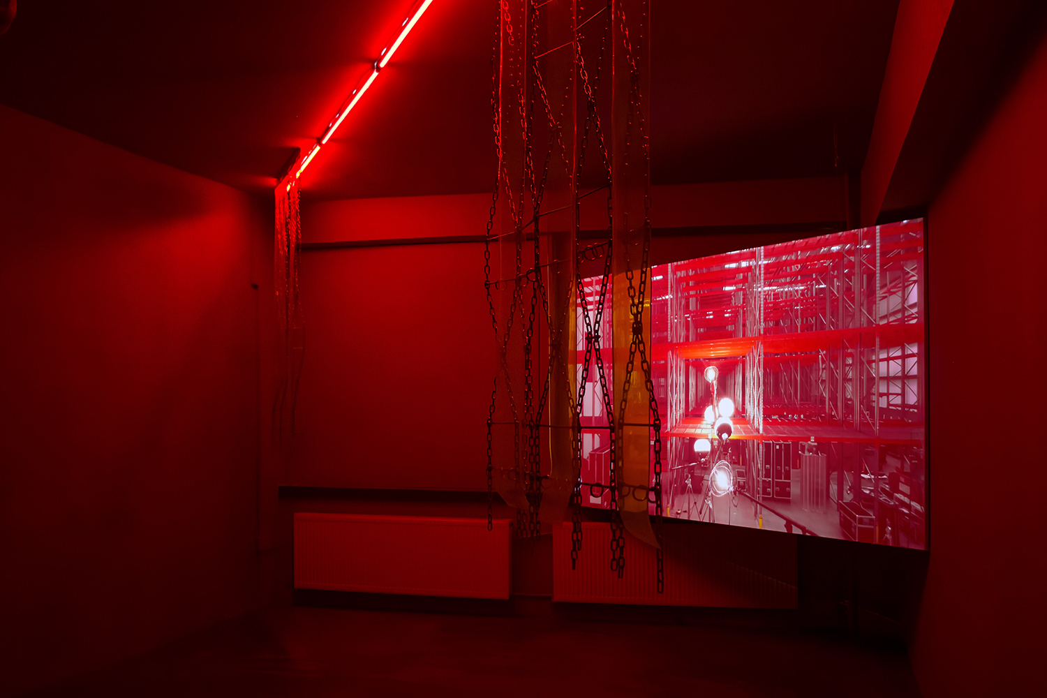 Catinca Malaimare, Emergency Ex, 2022, HD Single channel, 17mins 3s. Installation View.