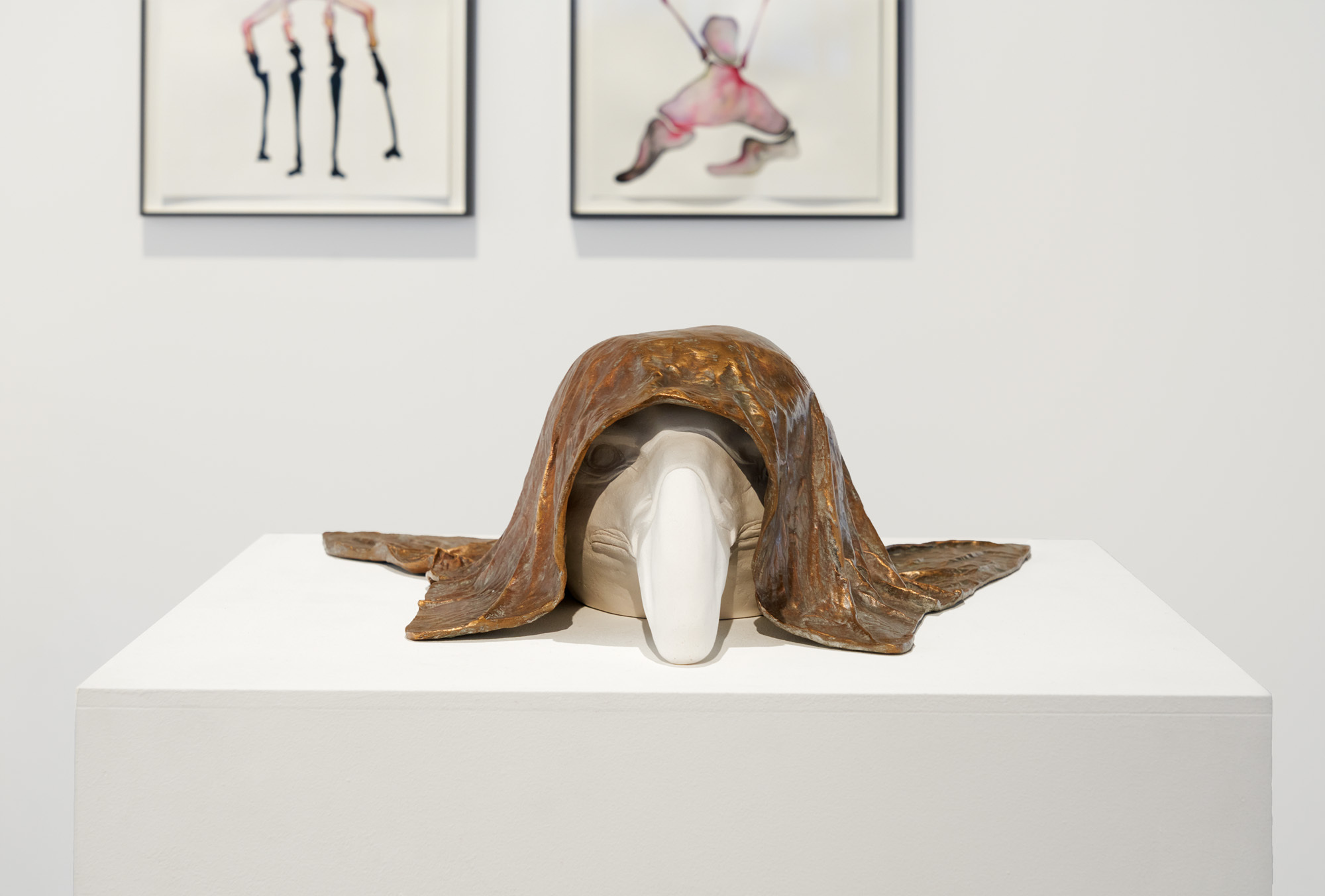Grace Schwindt, Protection, 2019, installation view Kunsthaus Wiesbaden, 2022, Courtesy Zeno X Gallery, Antwerp, Â©Hessische Kulturstiftung, photo: Jens Gerber