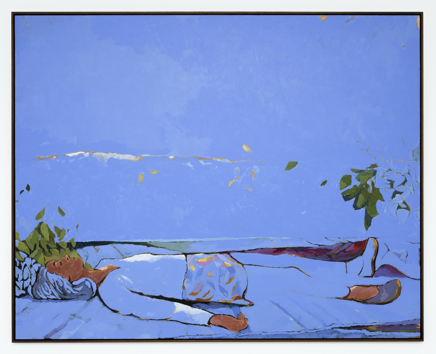 Robert Brambora, Disappearing, 2023, gouache, acrylic on wood, wooden frame, 160 x 200 x 4 cm, unique