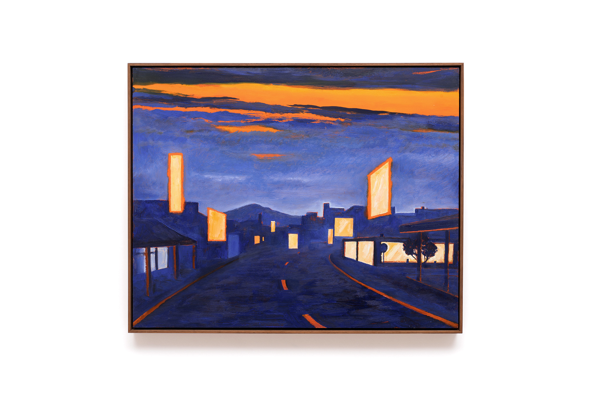 Robert Brambora, Sub, 2023, oil on wood, wooden frame, 40 x 50 x 4 cm, unique