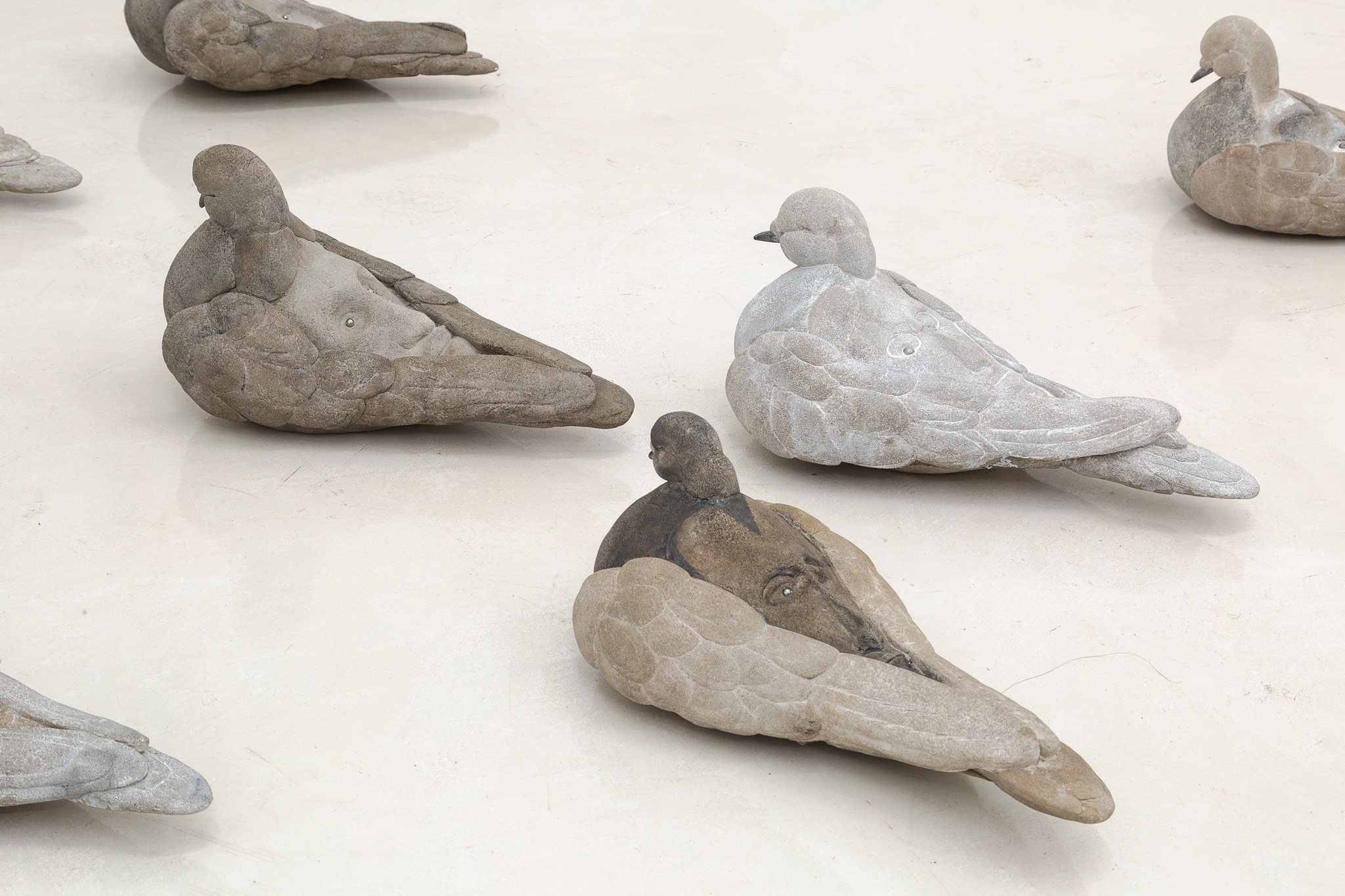 Untitled. concrete, stainless steel, enamel and graphite, 2022