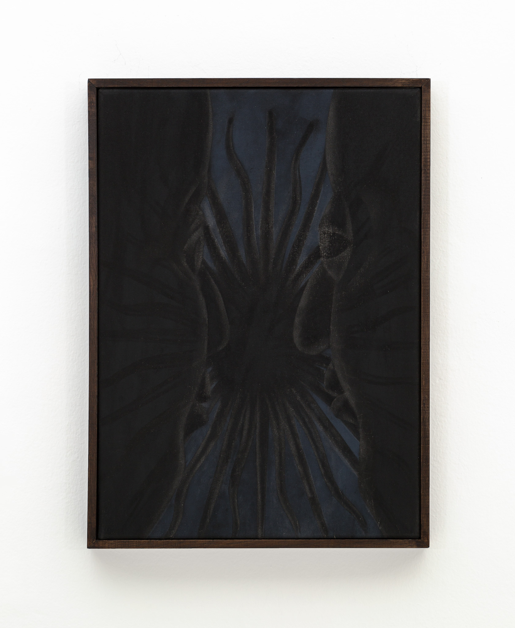 Untitled. 42 x 30 cm. ferrite and talcum on canvas, 2022.