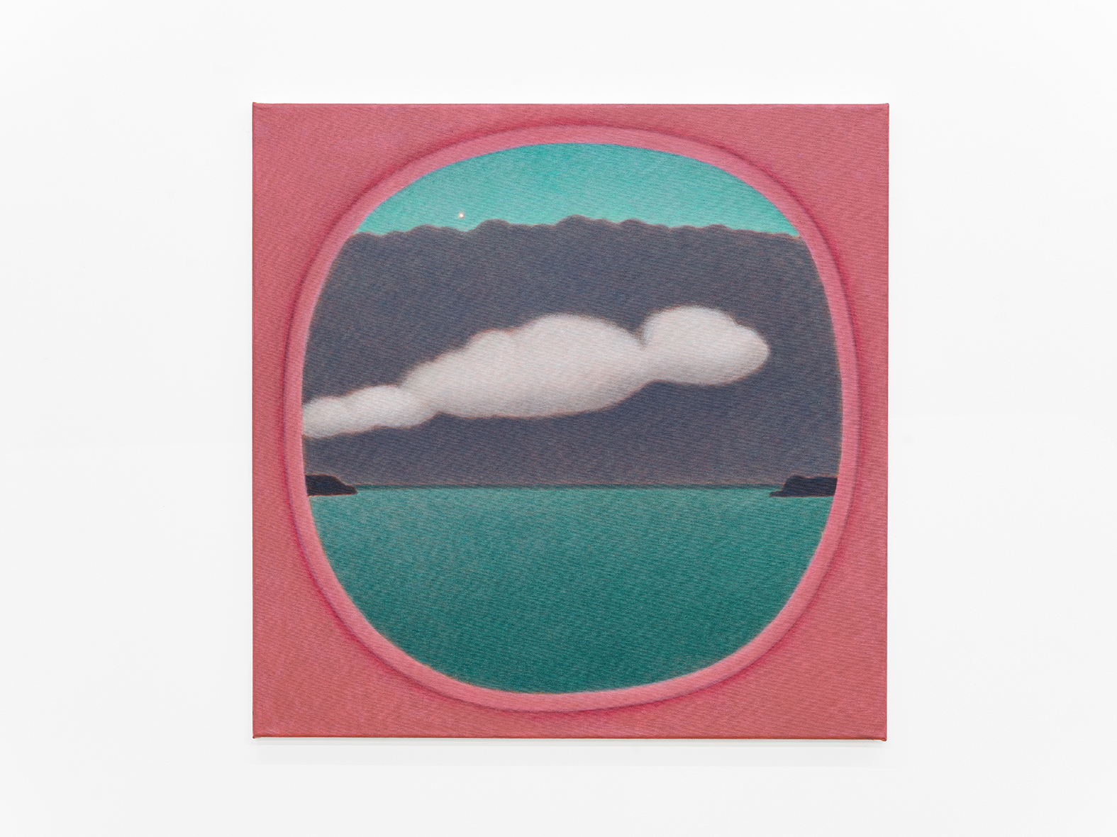 Caroline Bachmann, Aube Bodensee, Oil on canvas, 80 Ă 80 Ă 2.2 cm, 2022 / Photo: Cedric Mussano / Courtesy of the artist, Kirchgasse, Steckborn and Galerie Gregor Staiger, ZĂŒrich