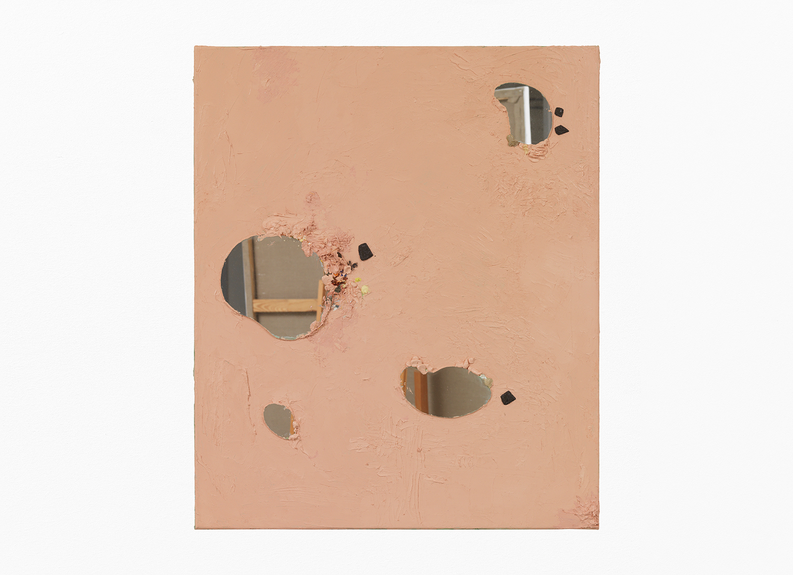 Monika Baer, Ohne Titel, Oil and mirror on canvas, 85 Ă 74 cm, 2014 / Photo: Cedric Mussano / Courtesy of the artist, Kirchgasse, Steckborn and Galerie Barbara Weiss, Berlin