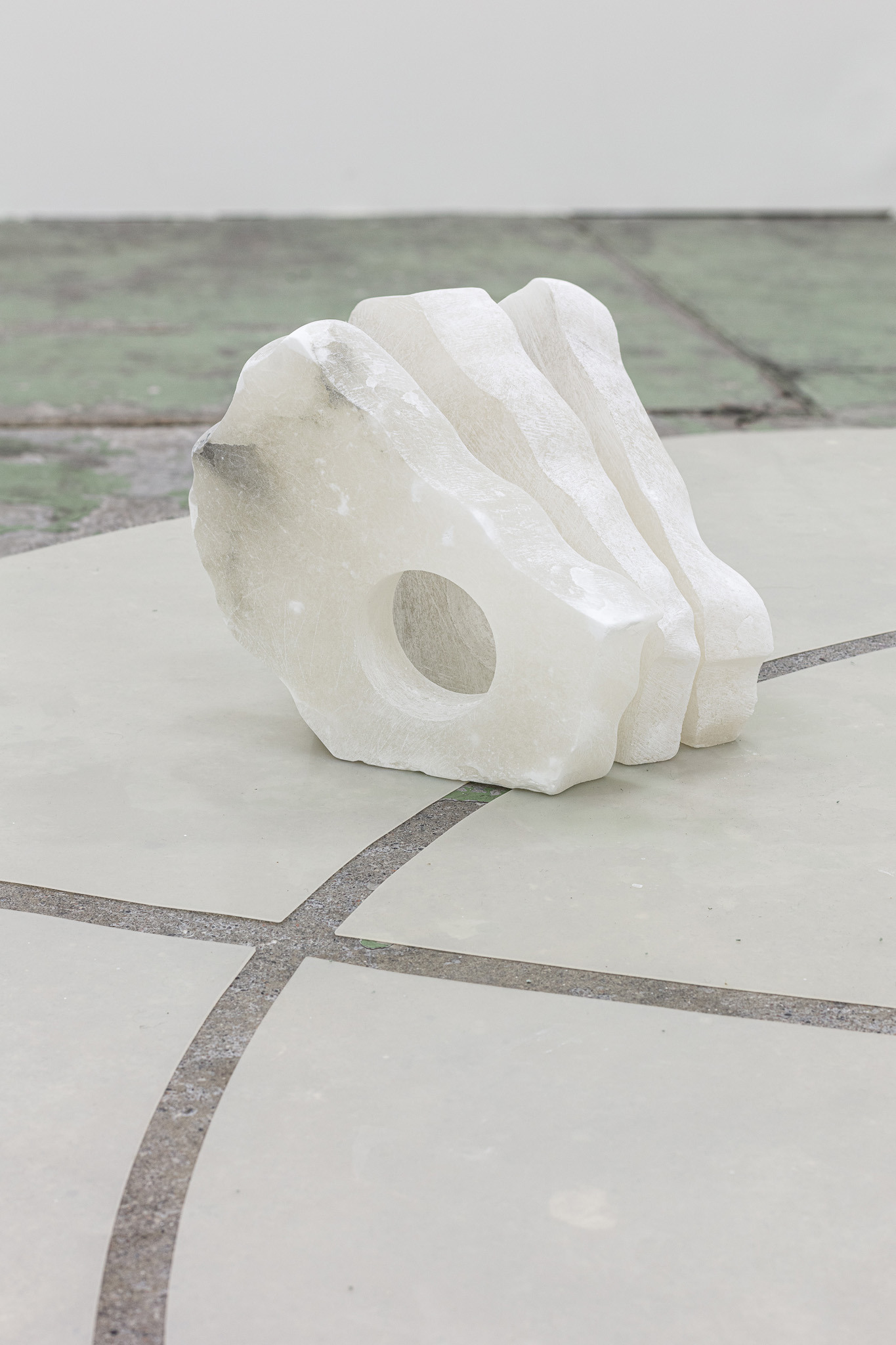 'Polish & Tone' (detail),  alabaster, silicone, 2023 (Photo: Tor S. Ulstein)