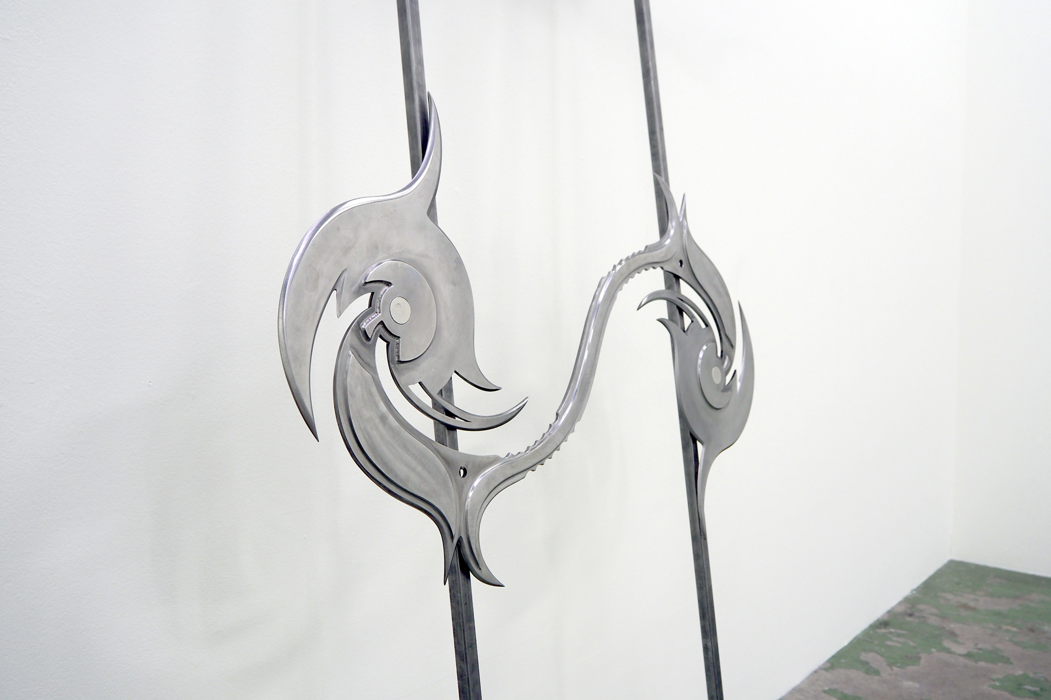 'Pose #9.3', steel, tin/antimony, 63 x 96cm, 9kg, 2022 (Collaboration with Iwan Boverhof)