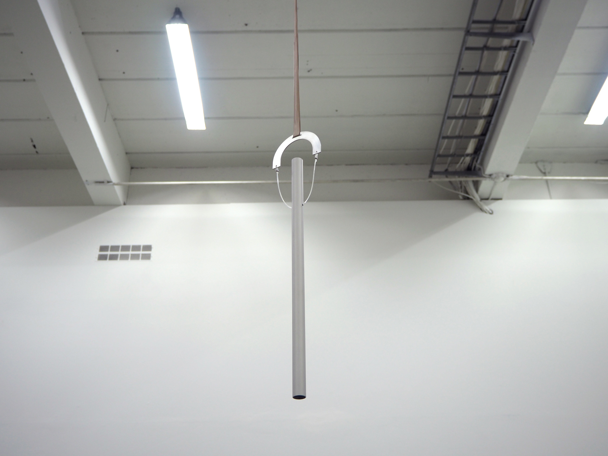 'Polish & Tone' (detail), aluminium chime, 528 Hz, 2023
