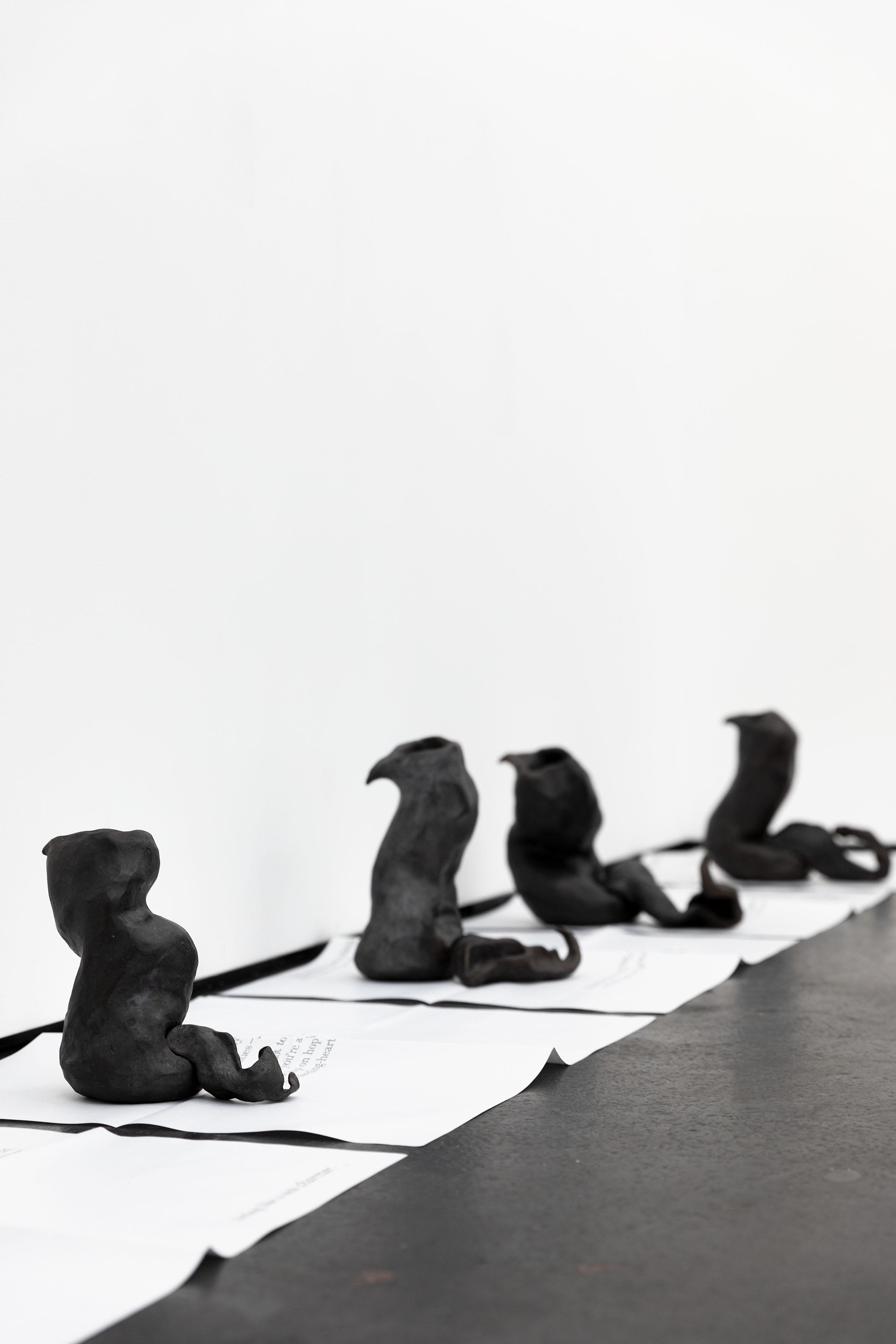 Marie Reichel  Ten Toes Spooning (each two 1â€“10) , 2022â€¨Fired clay, various dimensions  Ten Toes Spooning, 2022â€¨digital print on paper, ten pages/double sided, 66,4 x 47,5 cm,â€¨edition of 9+1AP 