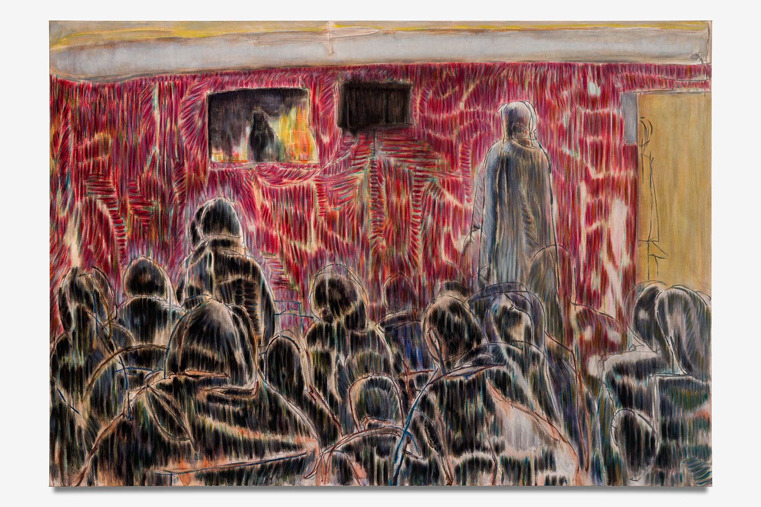 L’écran éteint, 2022, oil on canvas, 155 x 220 cm
