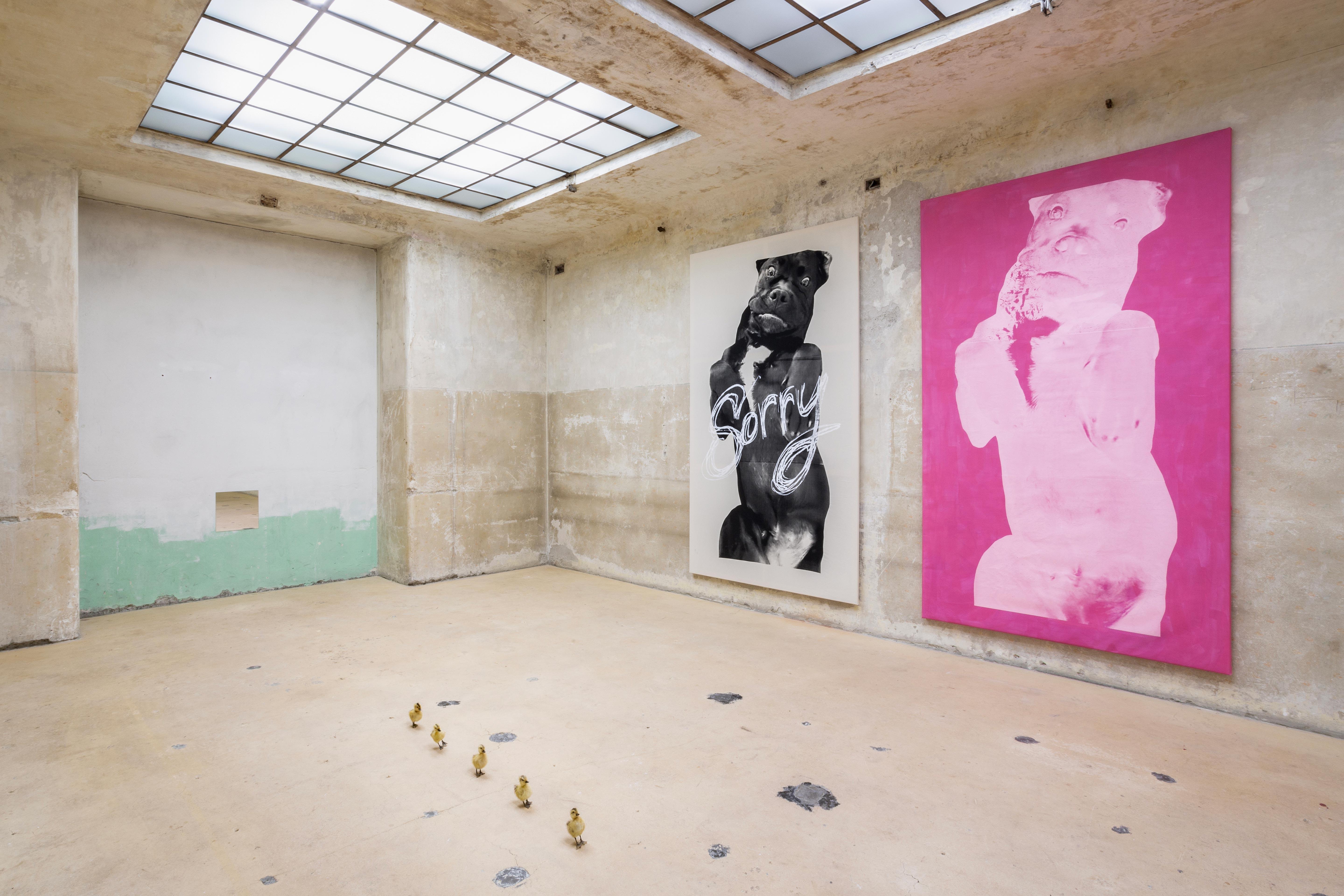 silly me still clings to the promise held in my memory of his glistening shell III & II silkscreen on canvas, 240 x 140 cm, 2022