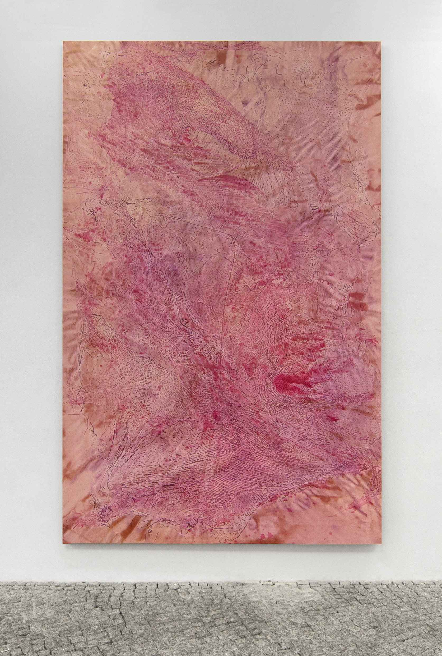 Alizée Gazeau, H_22_6, 2022, acrylic and ink on canvas, 300x190 cm