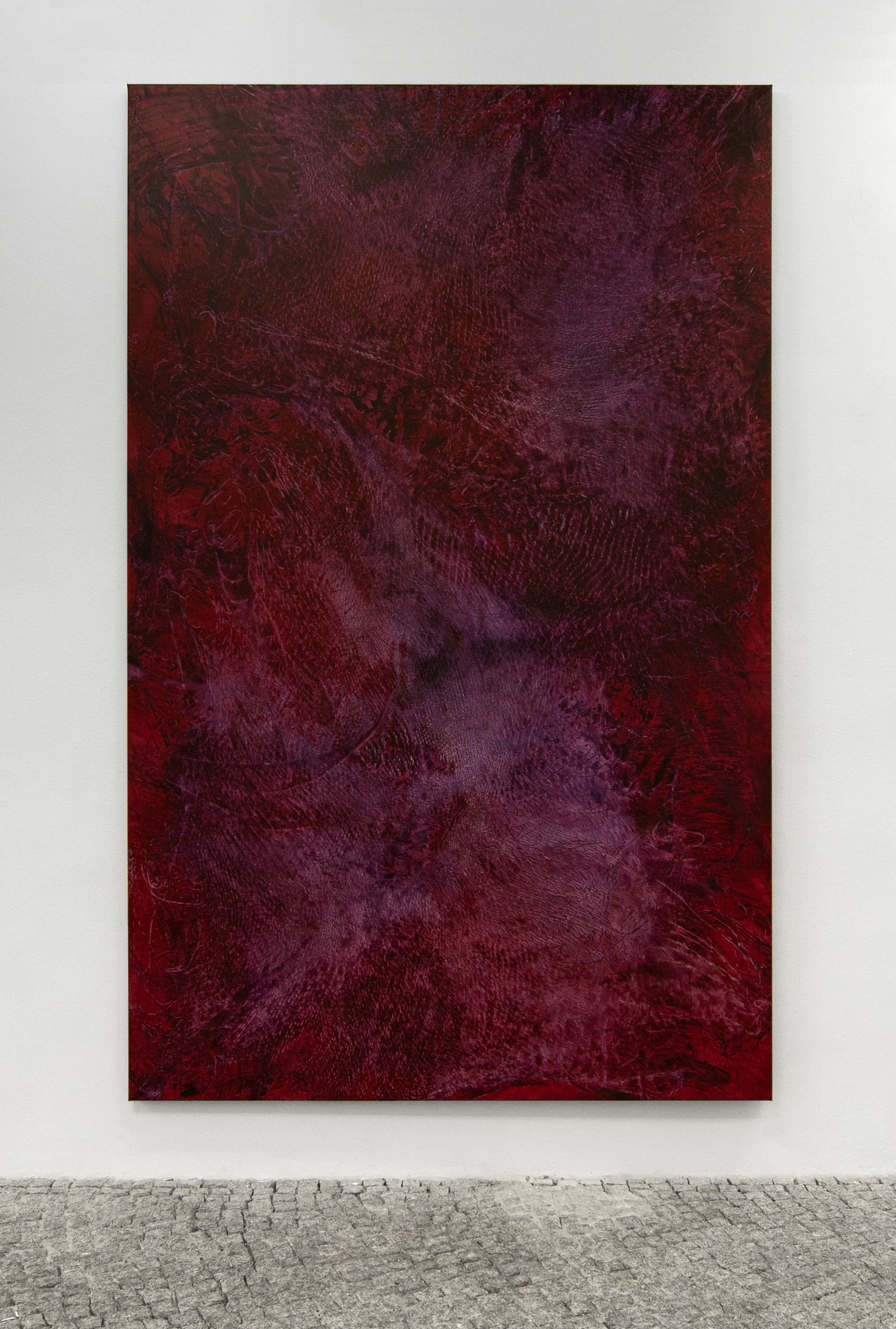 Alizée Gazeau, H_22_7, 2022, acrylic and ink on canvas, 300x190 cm
