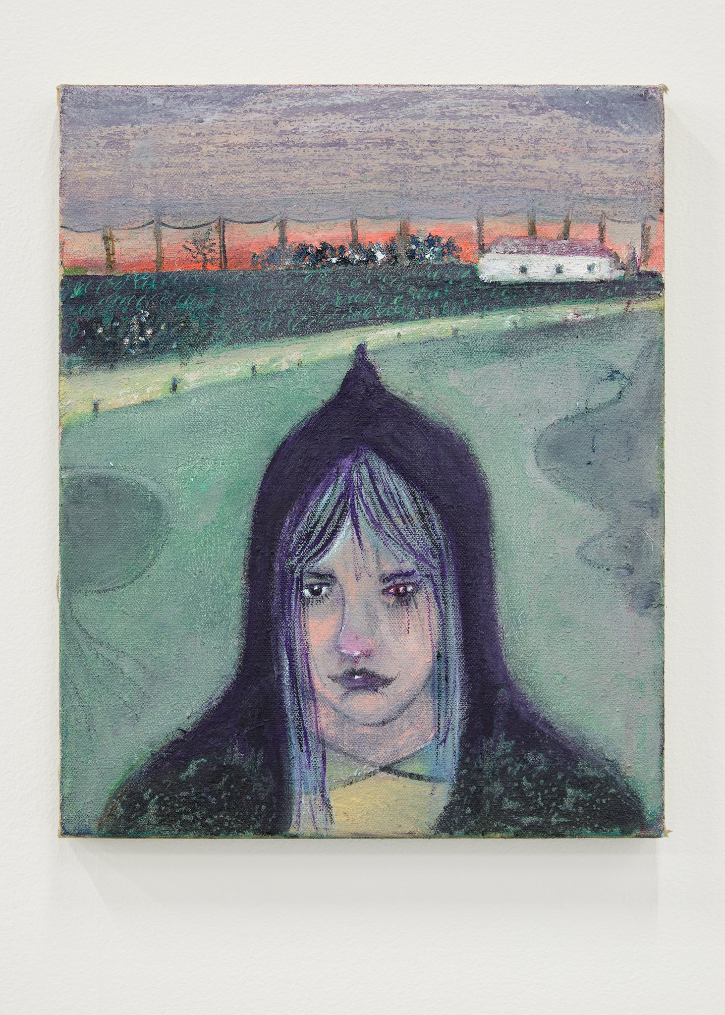 Å imon SÃ½kora, Unkind, 2022, oil on canvas, 50 x 40 cm