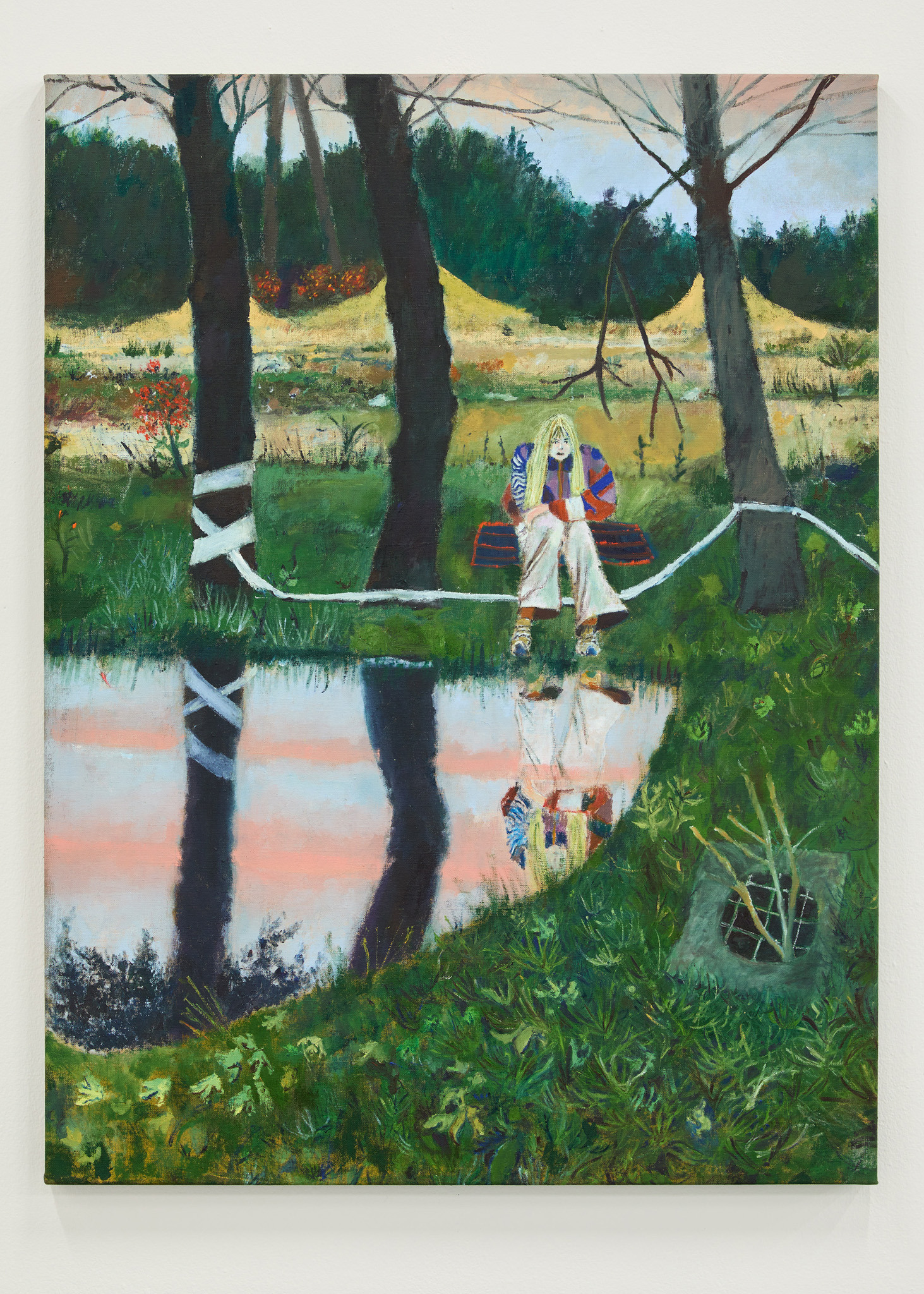 Å imon SÃ½kora, District IX, 2022, oil on canvas, 120 x 90 cm