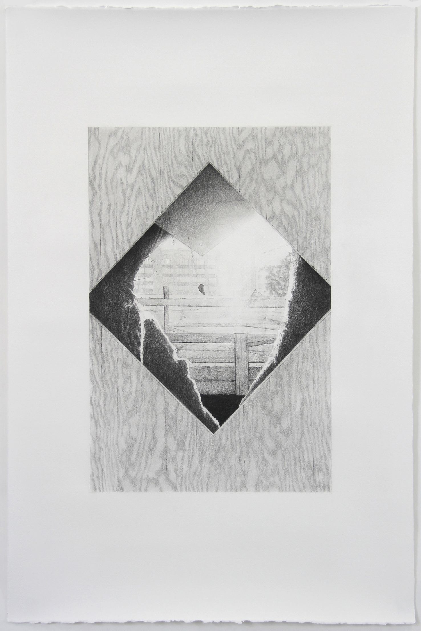 Andrew Browne, #1 (Study for the Broken Hearted), 72.5 x 48 cm image size, 120 x 80 cm paper size, pencil on paper