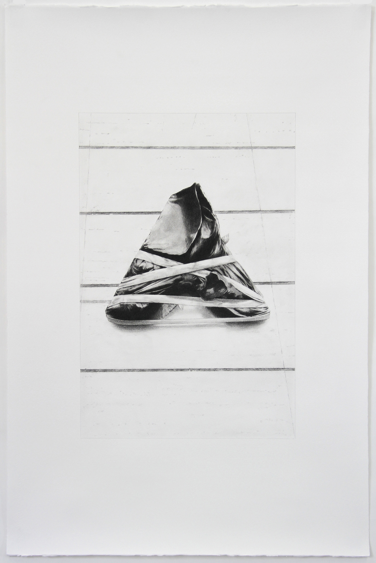 Andrew Browne, #3 (Study - Wrapped A), 72.5 x 48 cm image size, 120 x 80 cm paper size, pencil on paper
