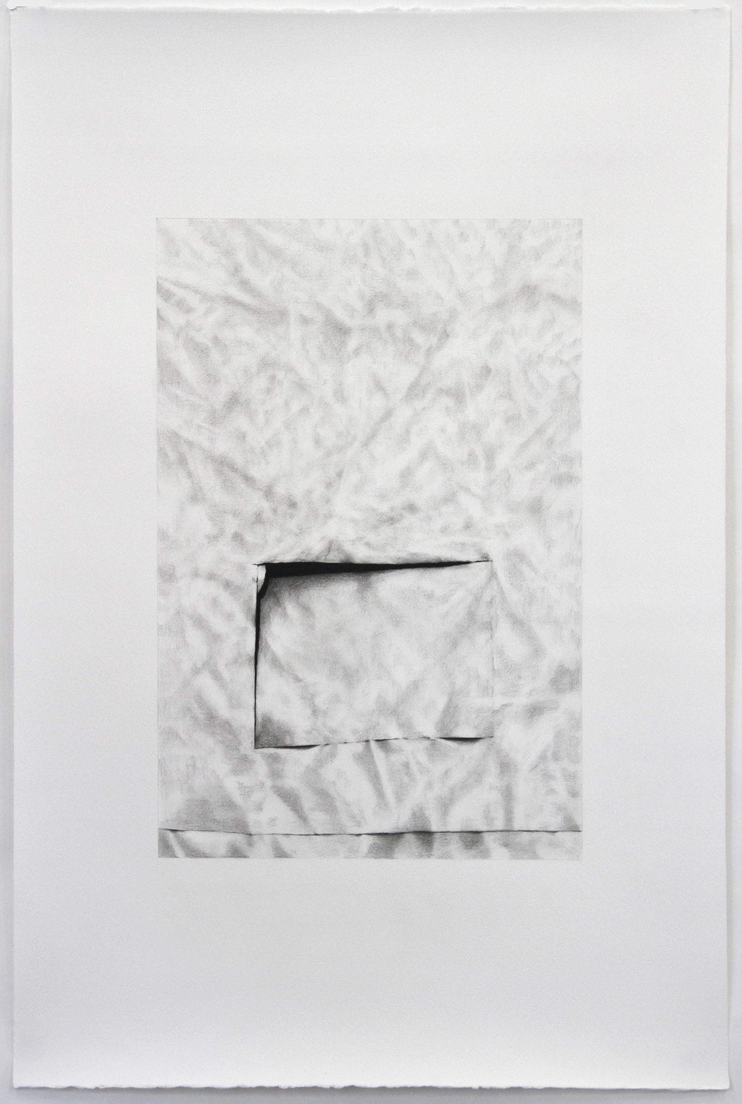 Andrew Browne, #7 (Study for The Cut), 72.5 x 48 cm image size, 120 x 80 cm paper size, pencil on paper