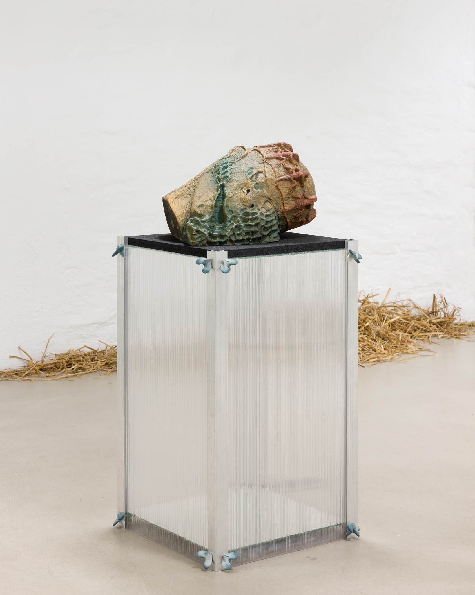 Frederik Exner, "Un-head", acrylic res- in, airbrush, polycarbonate, aluminium,  profiles, foam, mirrors, 2022