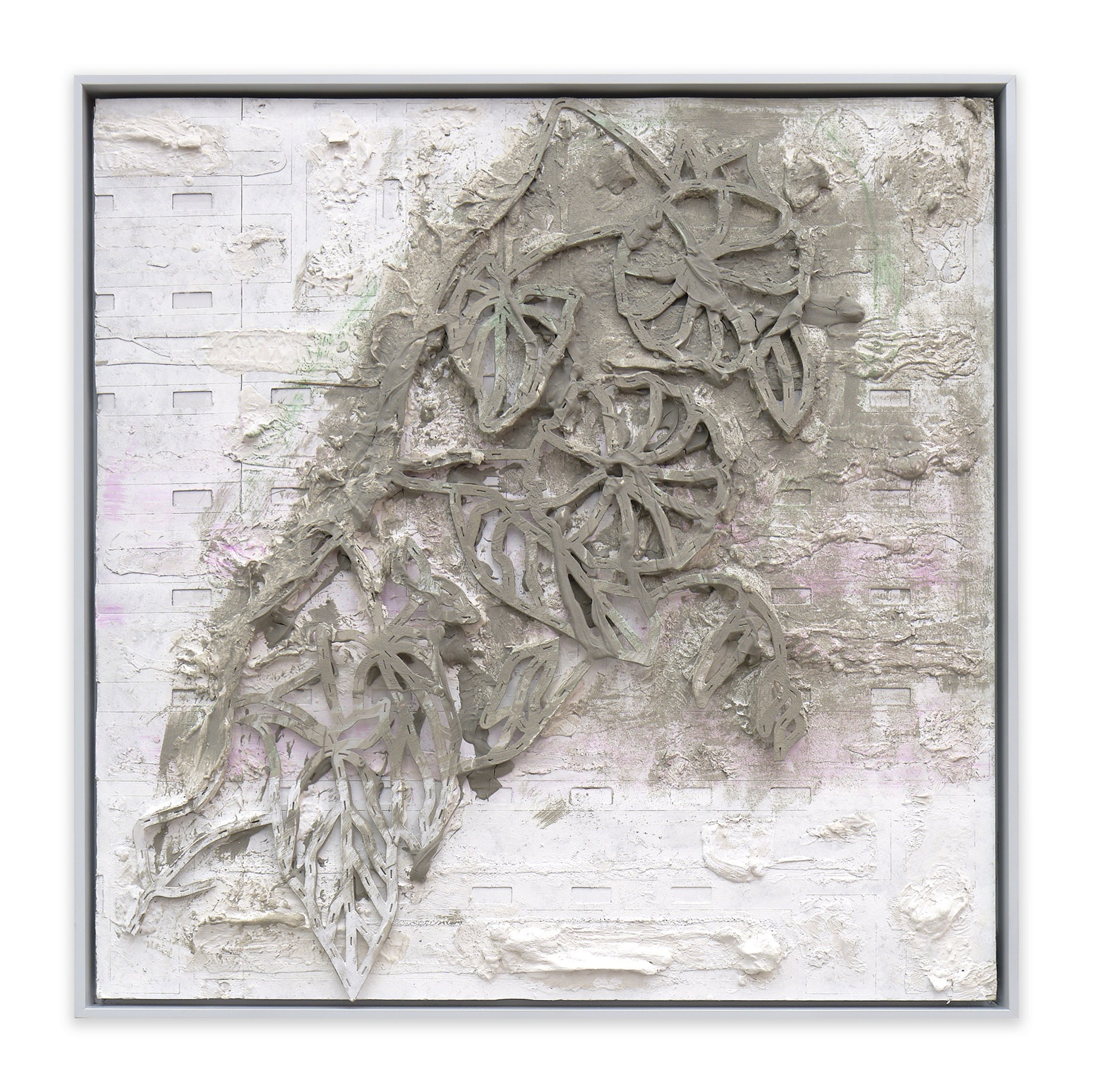 Thomas Bayrle, Vollgeschmiert 3, 2017, 90 x 90 cm, Acrylic, Cardboard