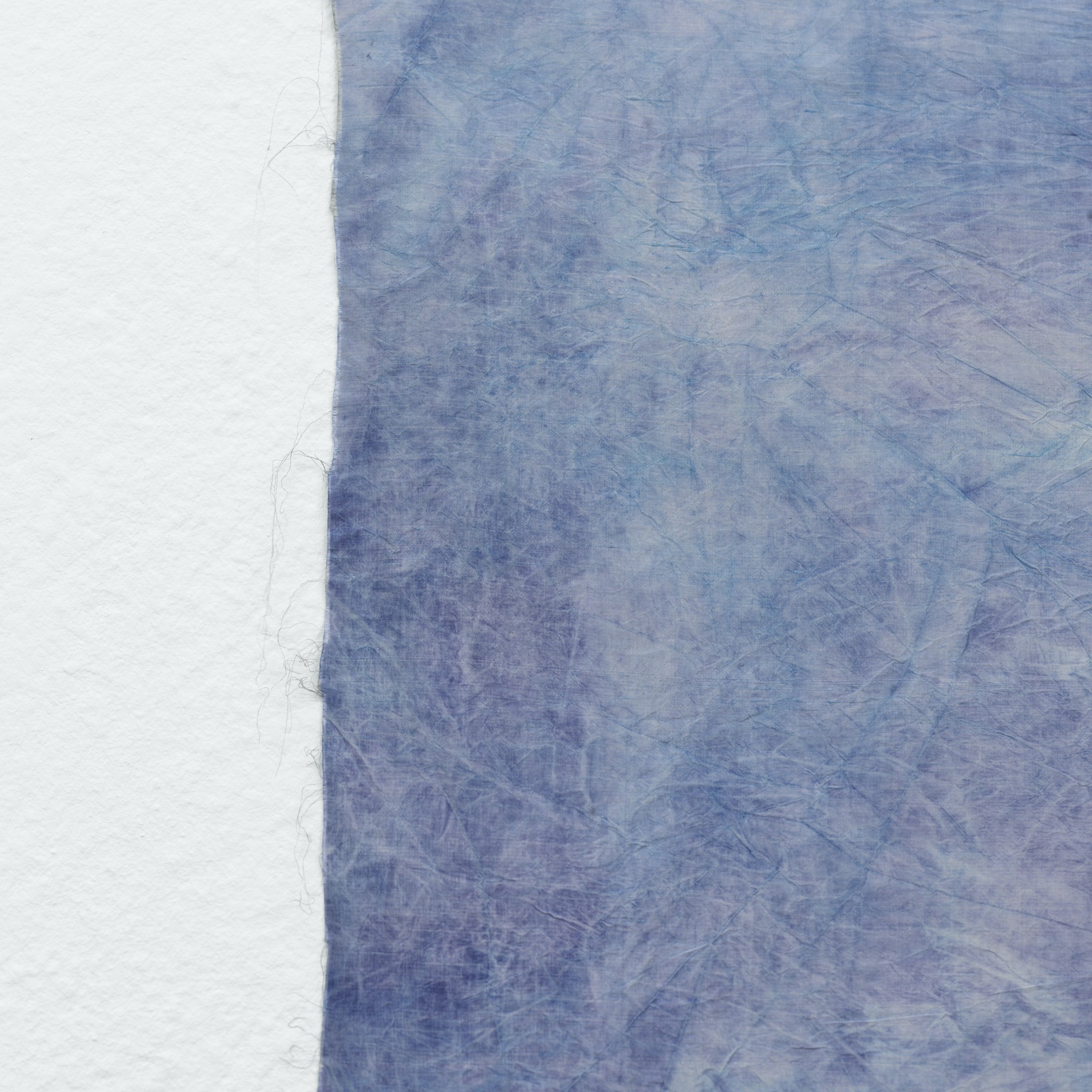 Dyveke Bredsdorff, âThe Fogâ, 2023. Cyanotype on heavy weight silk, 16 hours overnight exposure, 102.0 x 148.0 cm