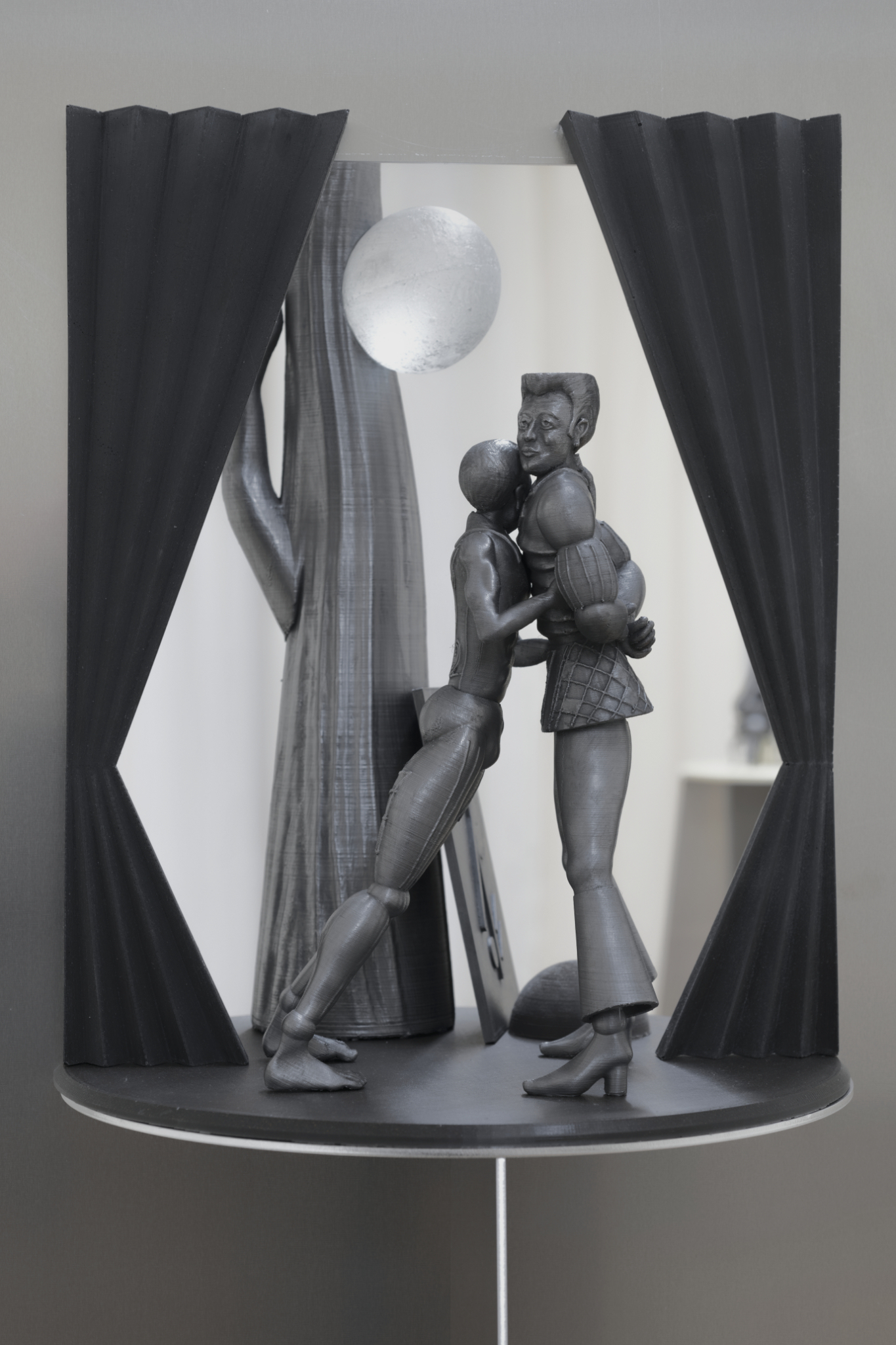 Wieland Schönfelder, scene 1, 2022, aluminum, cast resin, plastic