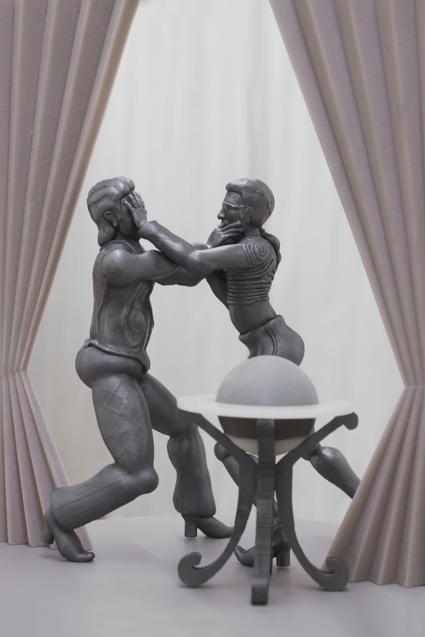 Wieland Schönfelder, scene 7, 2022, aluminum, cast resin, plastic