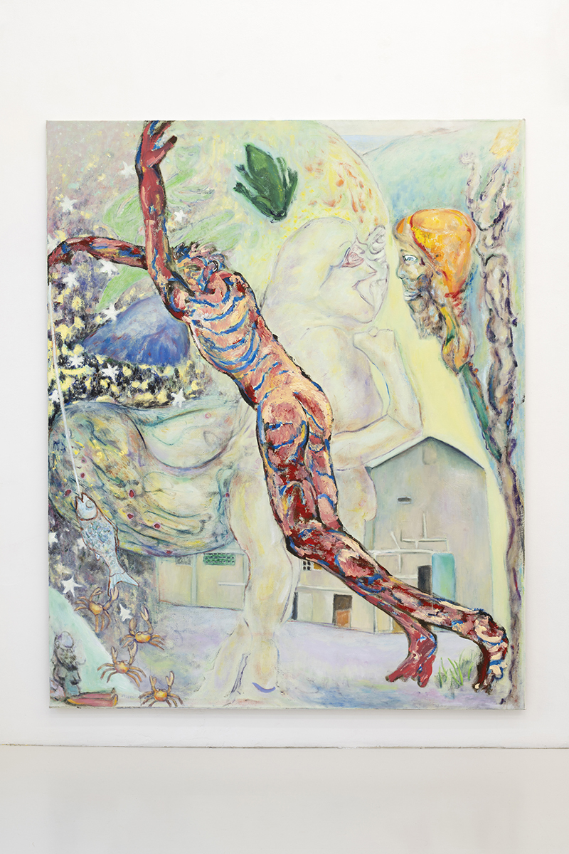 Tadashi Toyama, "Hey Hey My My", 2022 (Oil on canvas, 185 x 150 cm).