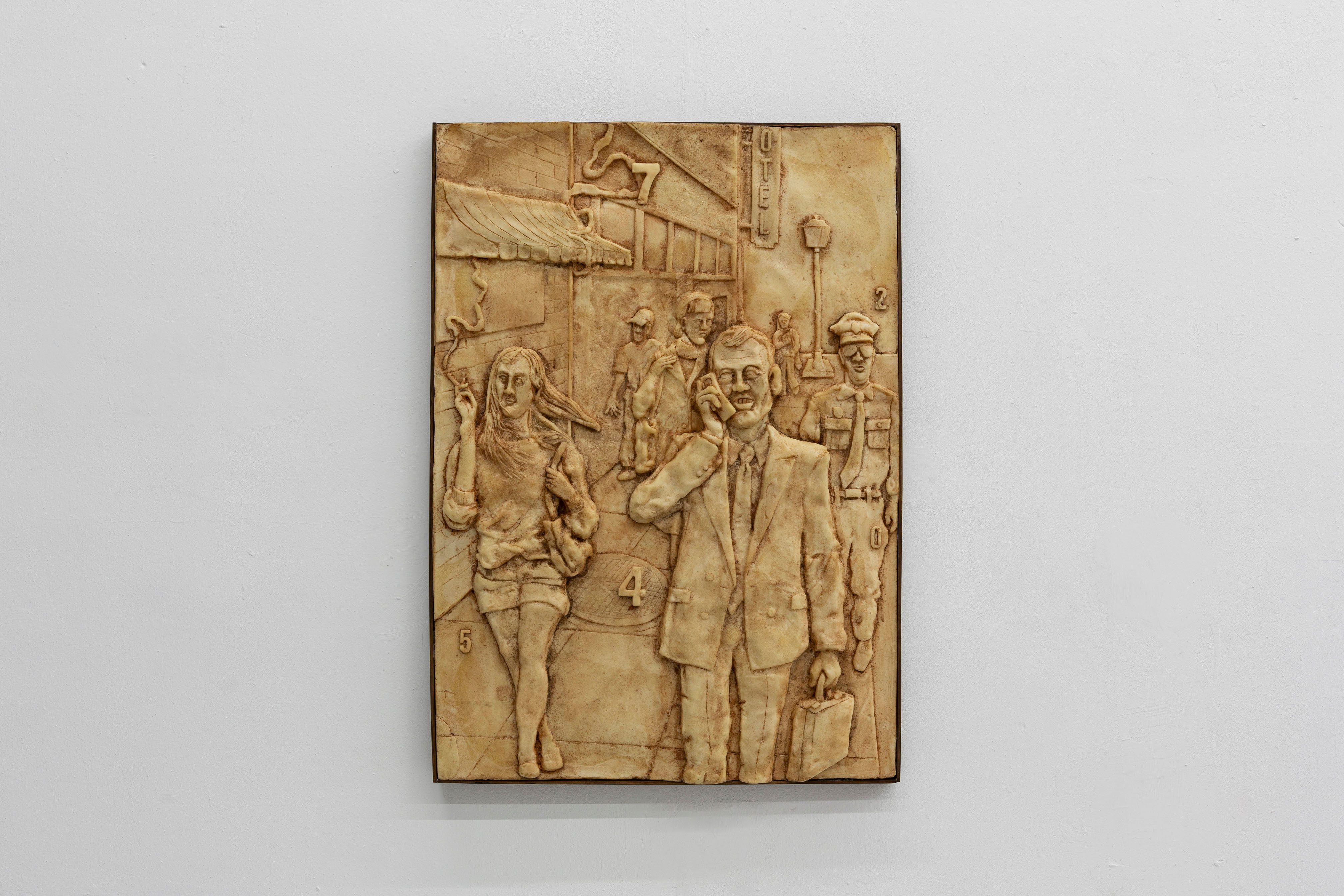 Downtown People (72540), Acrylic on casted foam, artist’s frame, 2023