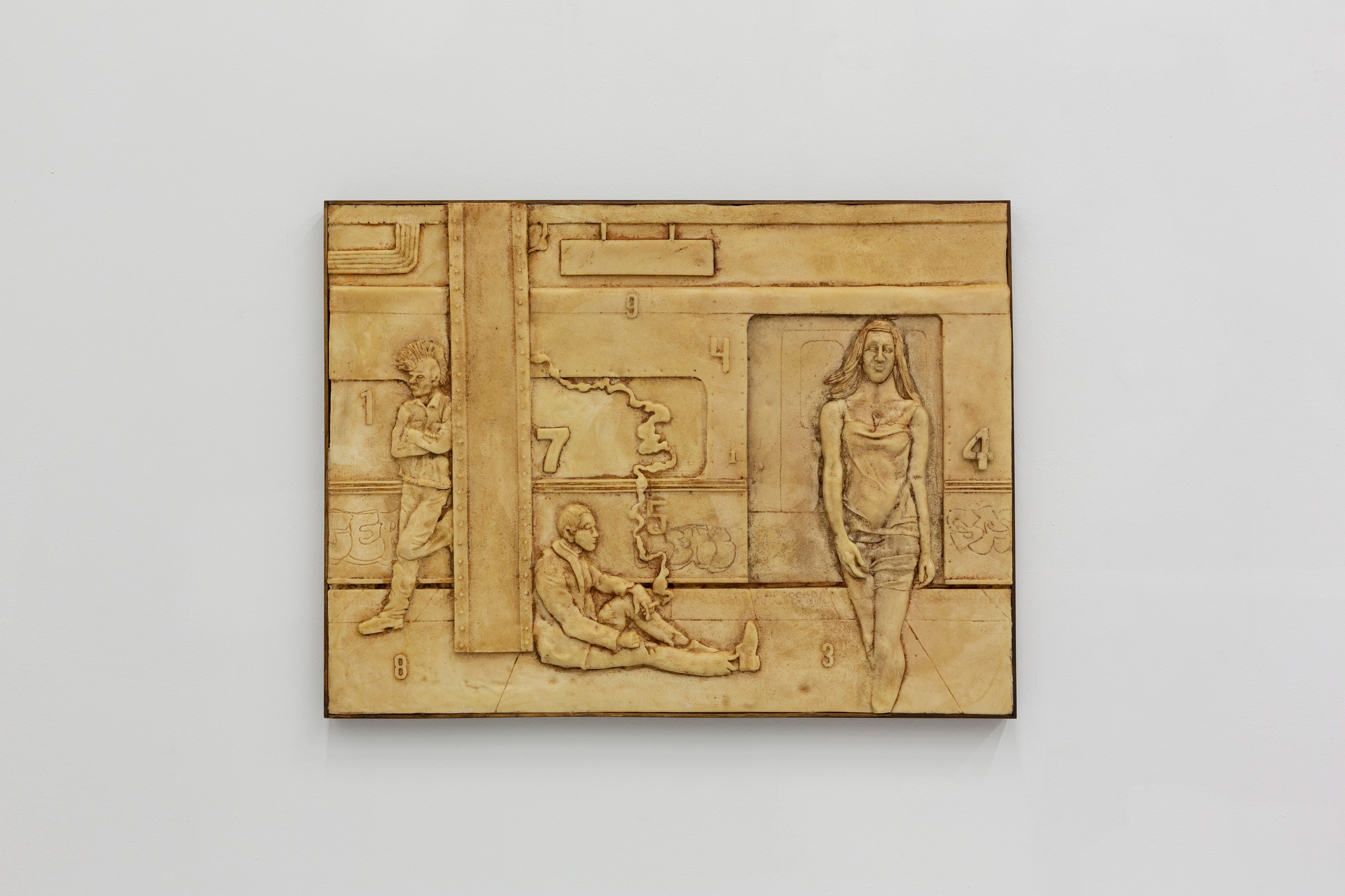 Underground Scene (941714583), Acrylic on casted foam, artist’s frame, 2023