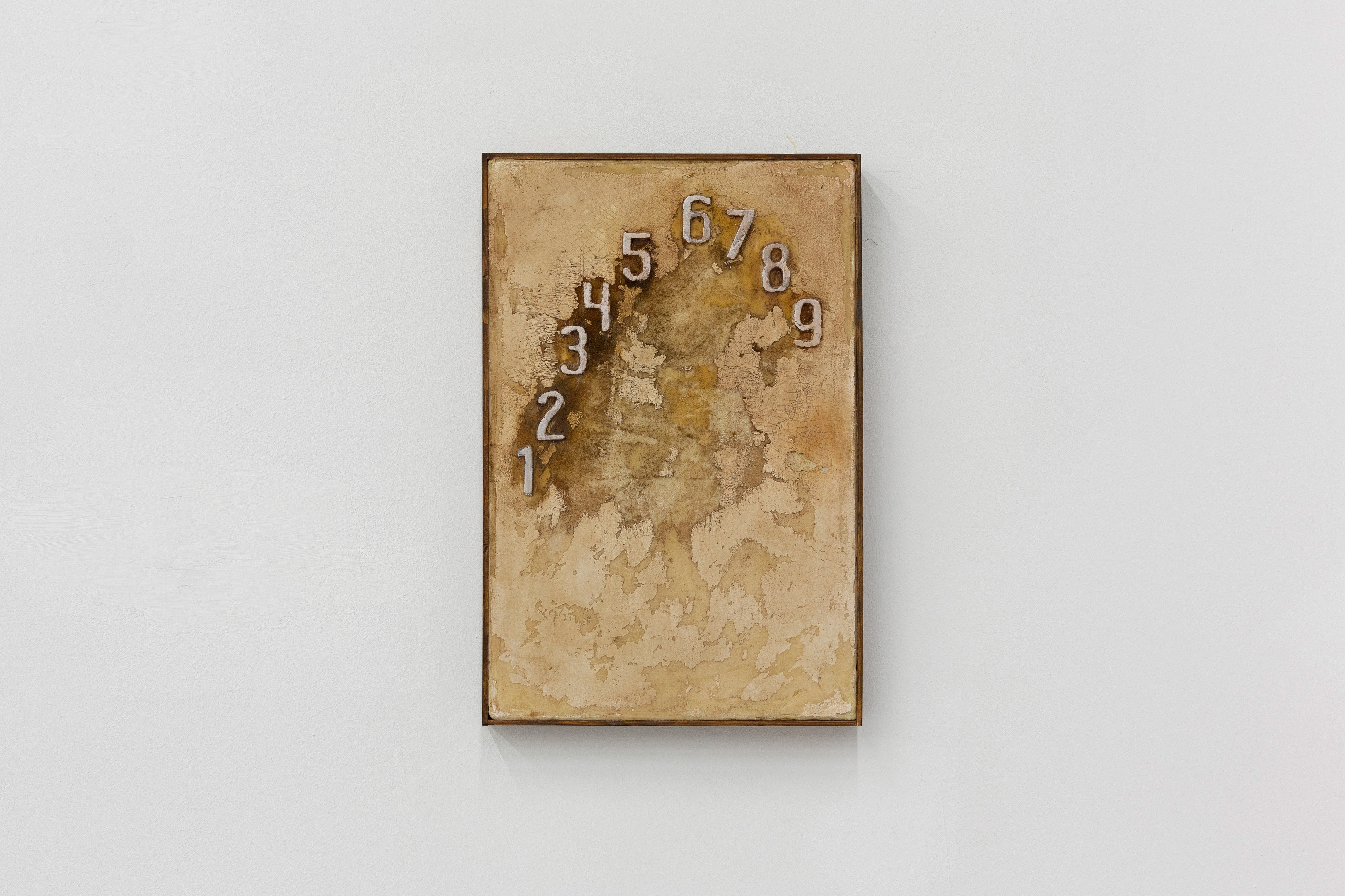 Number Study 123456789, Acrylic on casted foam, artist’s frame, 2023