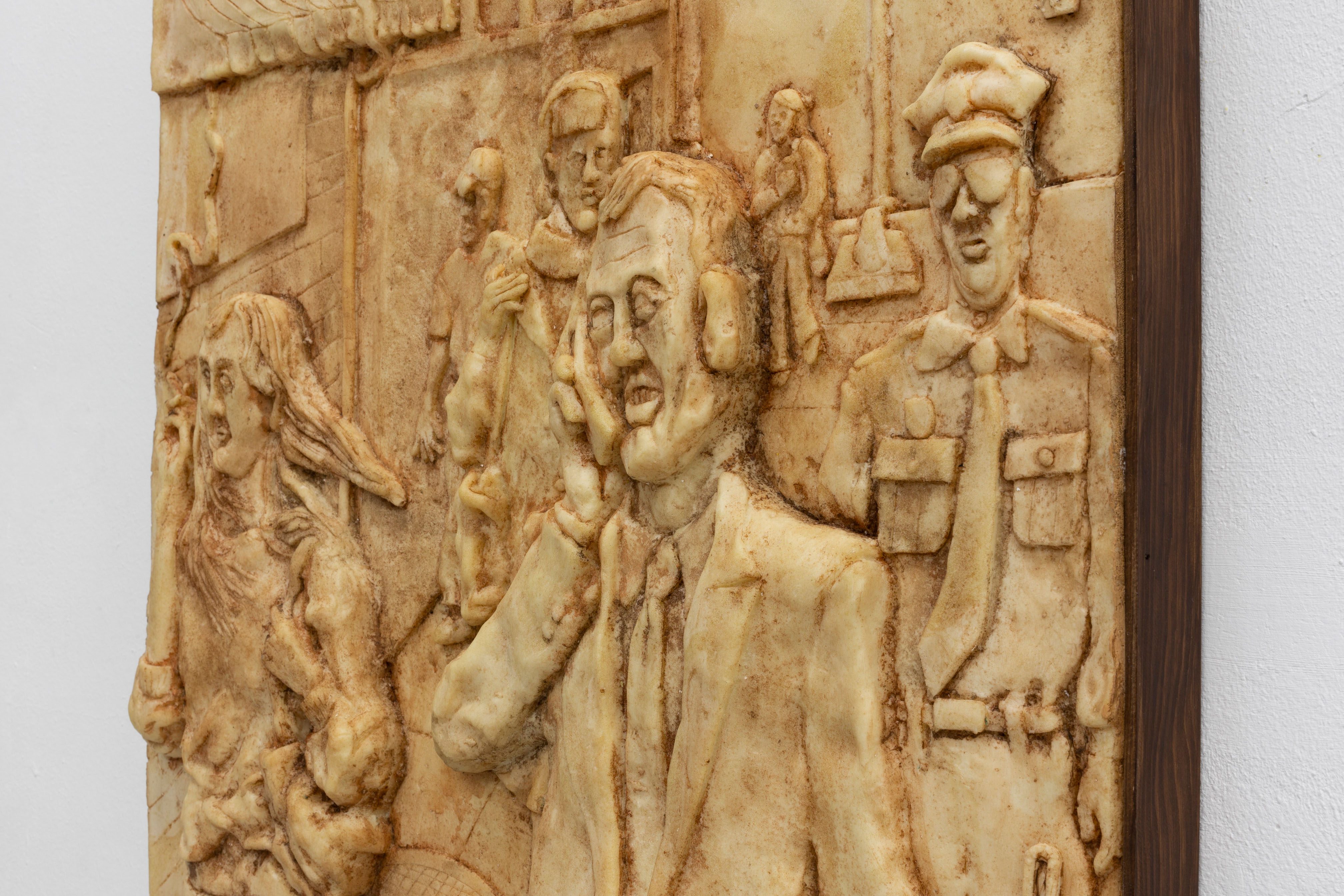 Downtown People (72540), Acrylic on casted foam, artist’s frame, 2023 (detail)