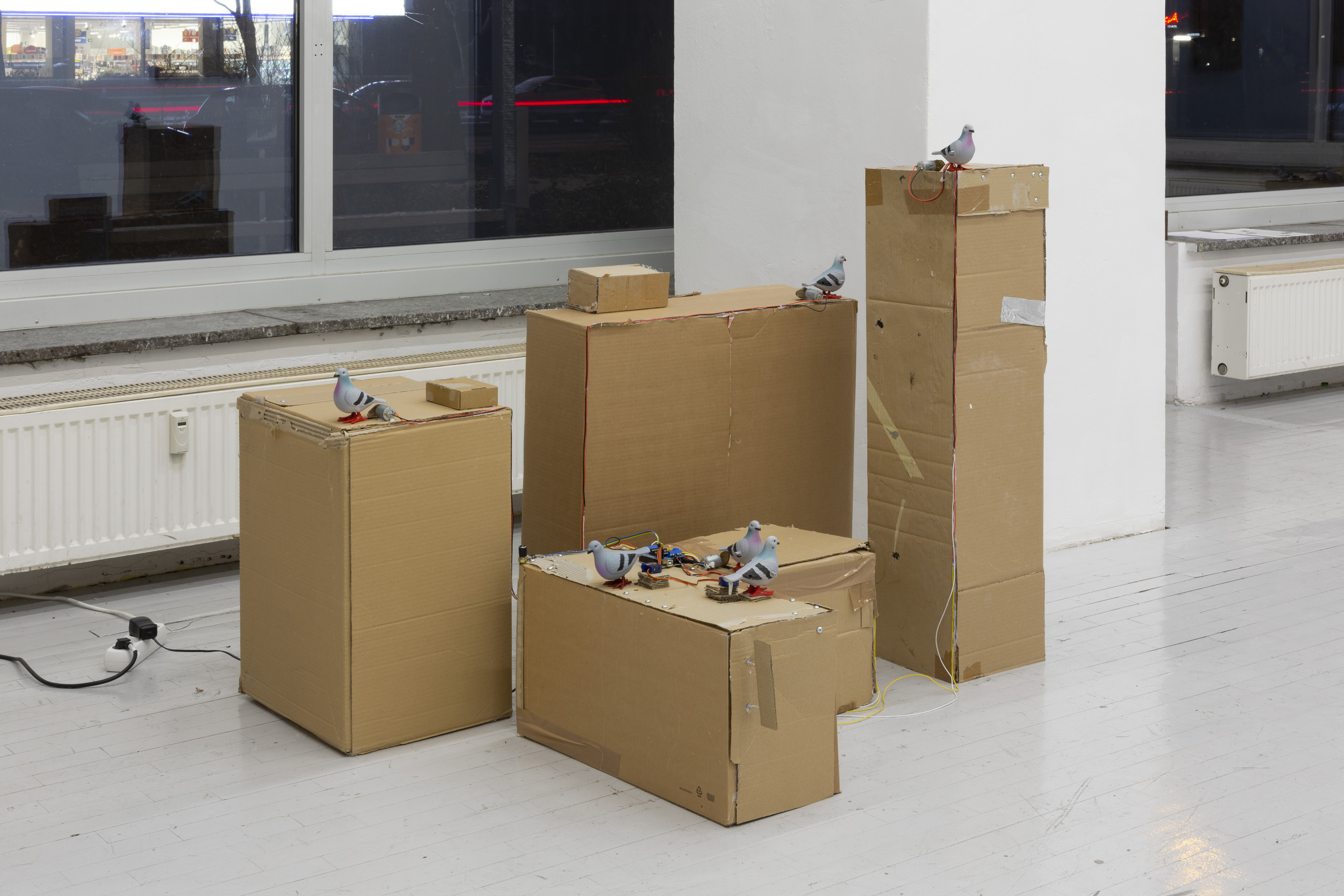  Pigeon-Core Plastic birds, Arduino Microcontroller, Motors, Electronics, Hardware, Cardboard