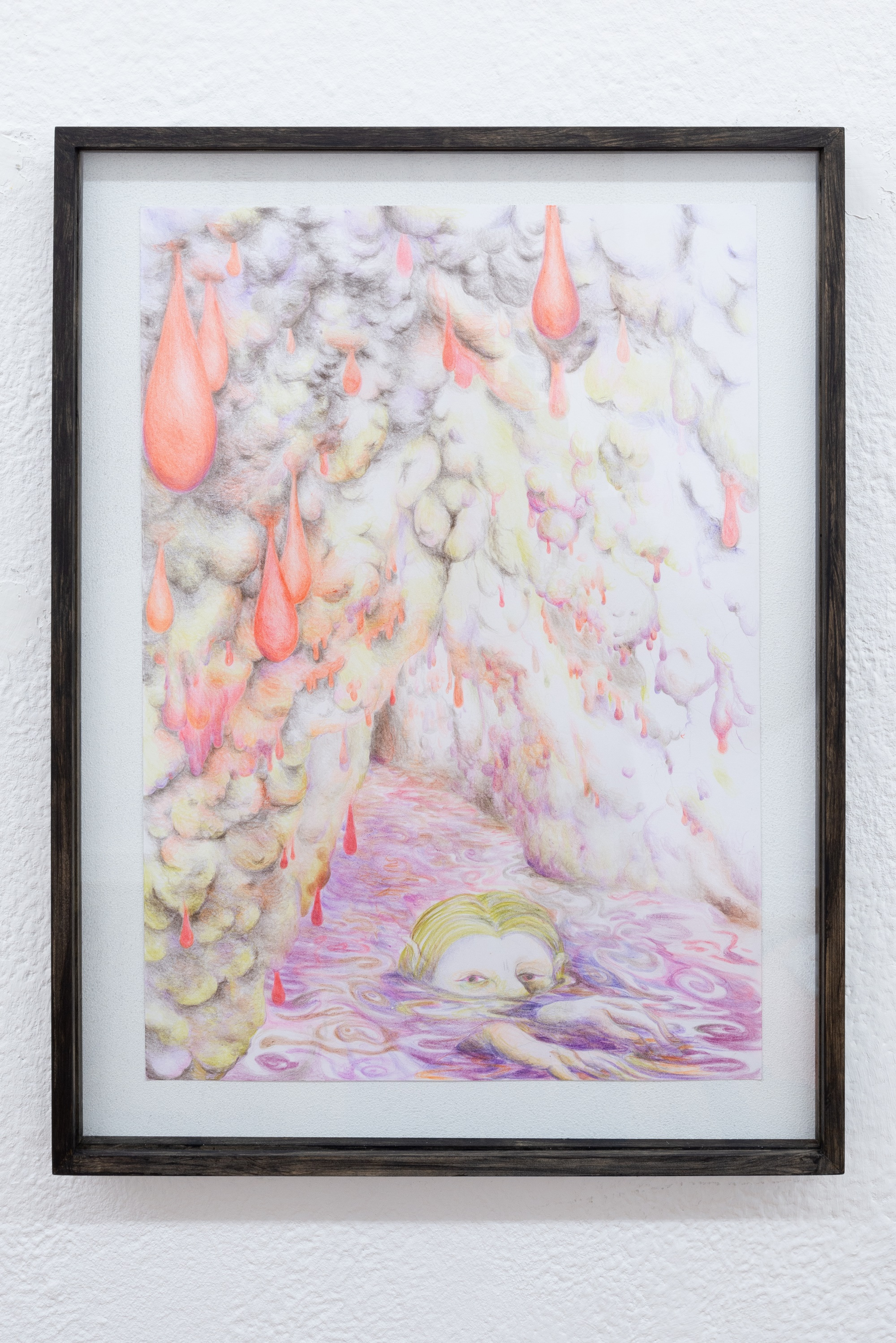 Nschotschi Haslinger, Grotte, 2022, colored pencil on paper, 29,7 x 42 cm © the artist photo: Bernhard Adams