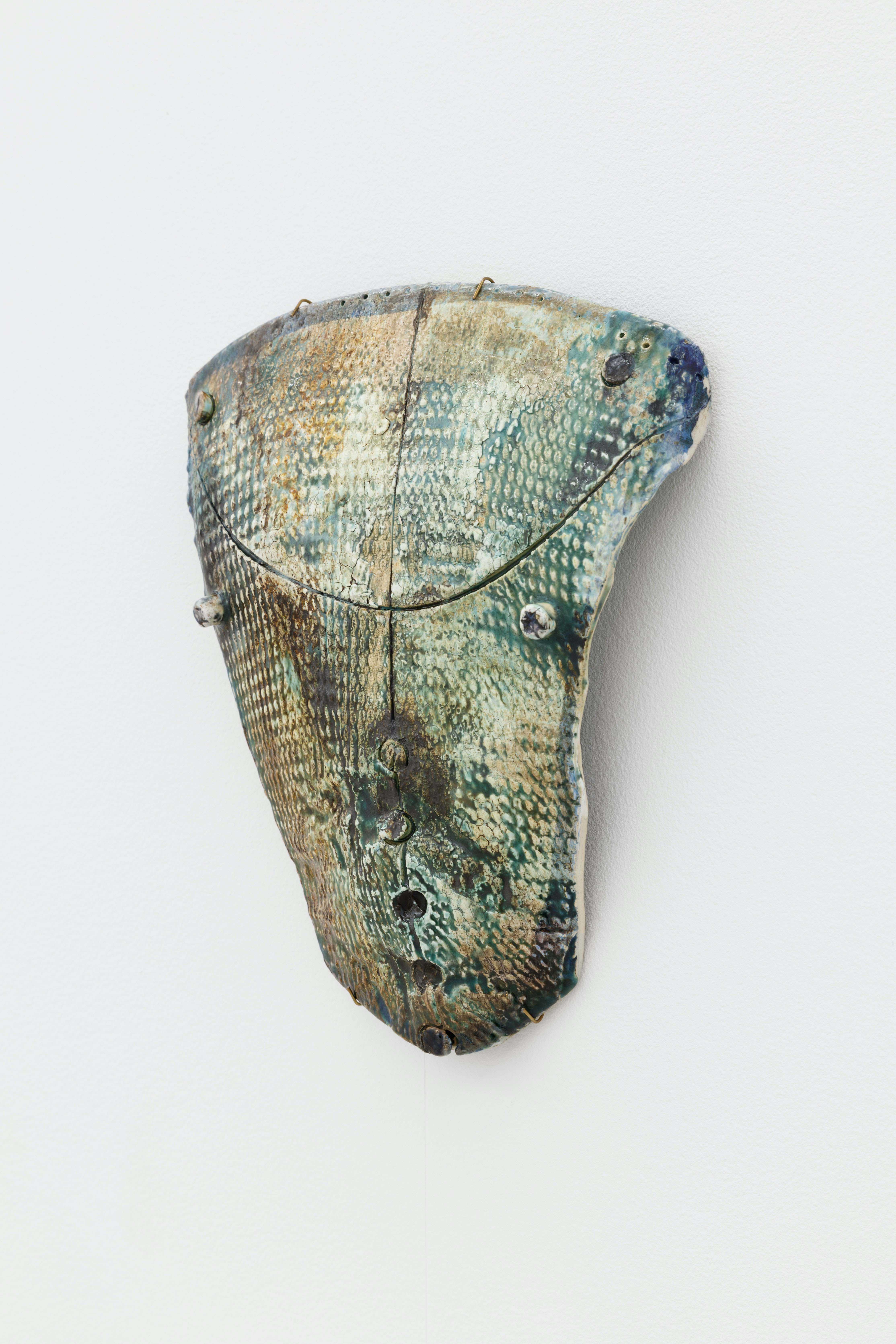 Breastplate, 2022, Diana Barbosa Gil, Ceramic, fishing supplies, pendant, 50x23x02 cm (Diana Barbosa Gil @dianabarbosagil)
