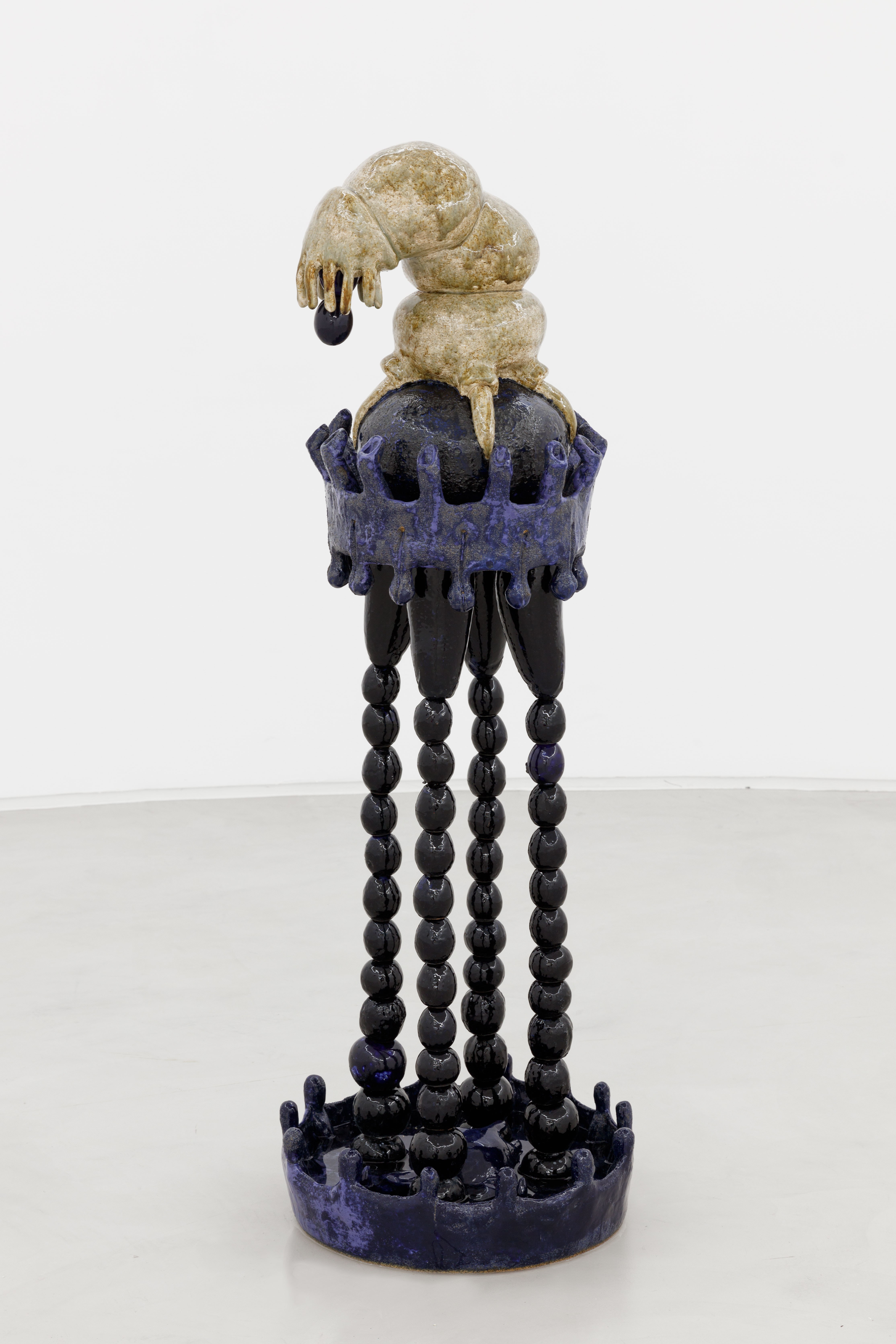 Dripping Stage, 2023, Francisco TrĂȘpa, Glazed ceramic, water, 148x40x40 cm (Francisco TrĂȘpa @franciscotrepa)