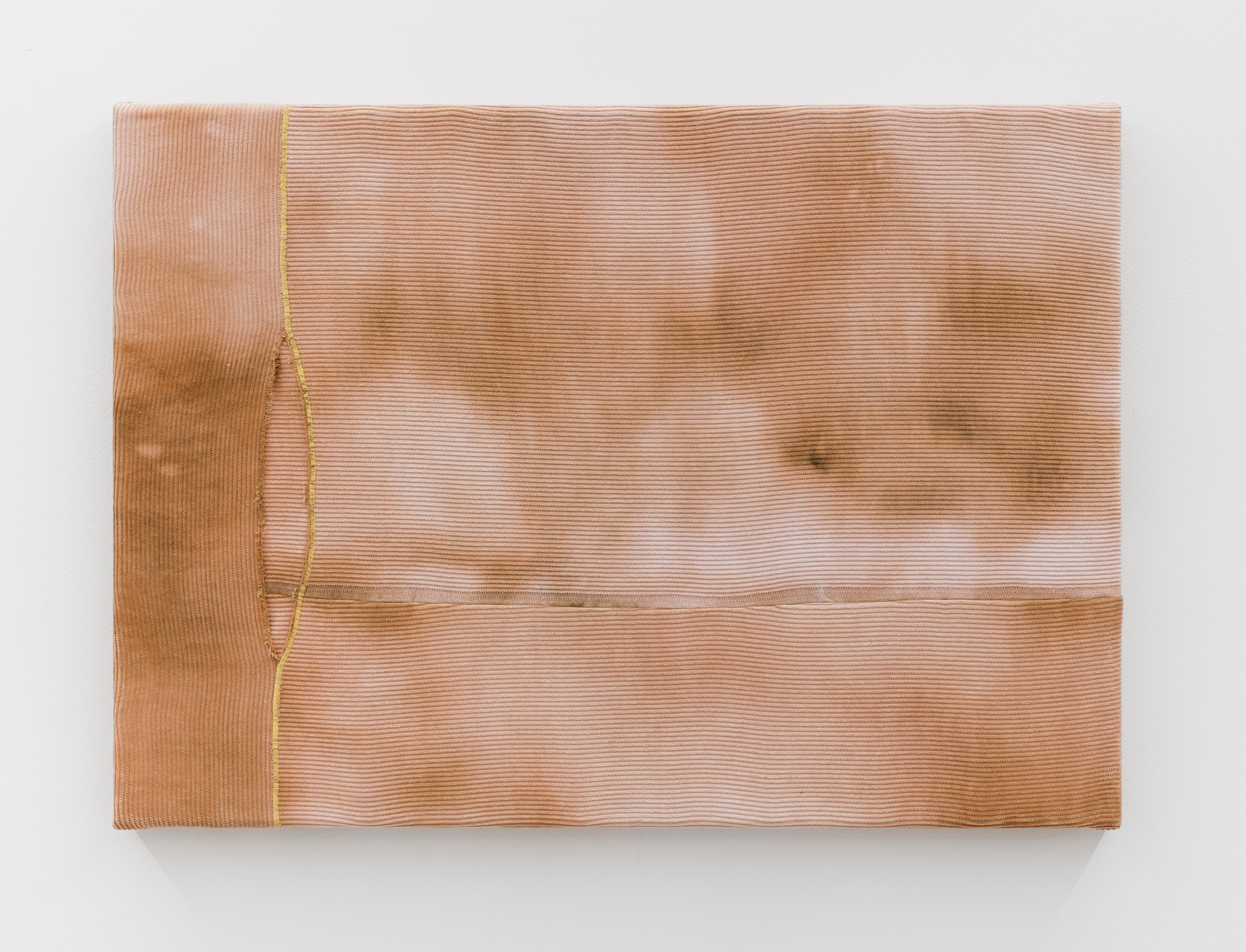 Sprawl, 2022, Manuel Tainha, Embroidery and bleach on burned corduroy, 50×70 cm (Manuel Tainha @manueltainha)