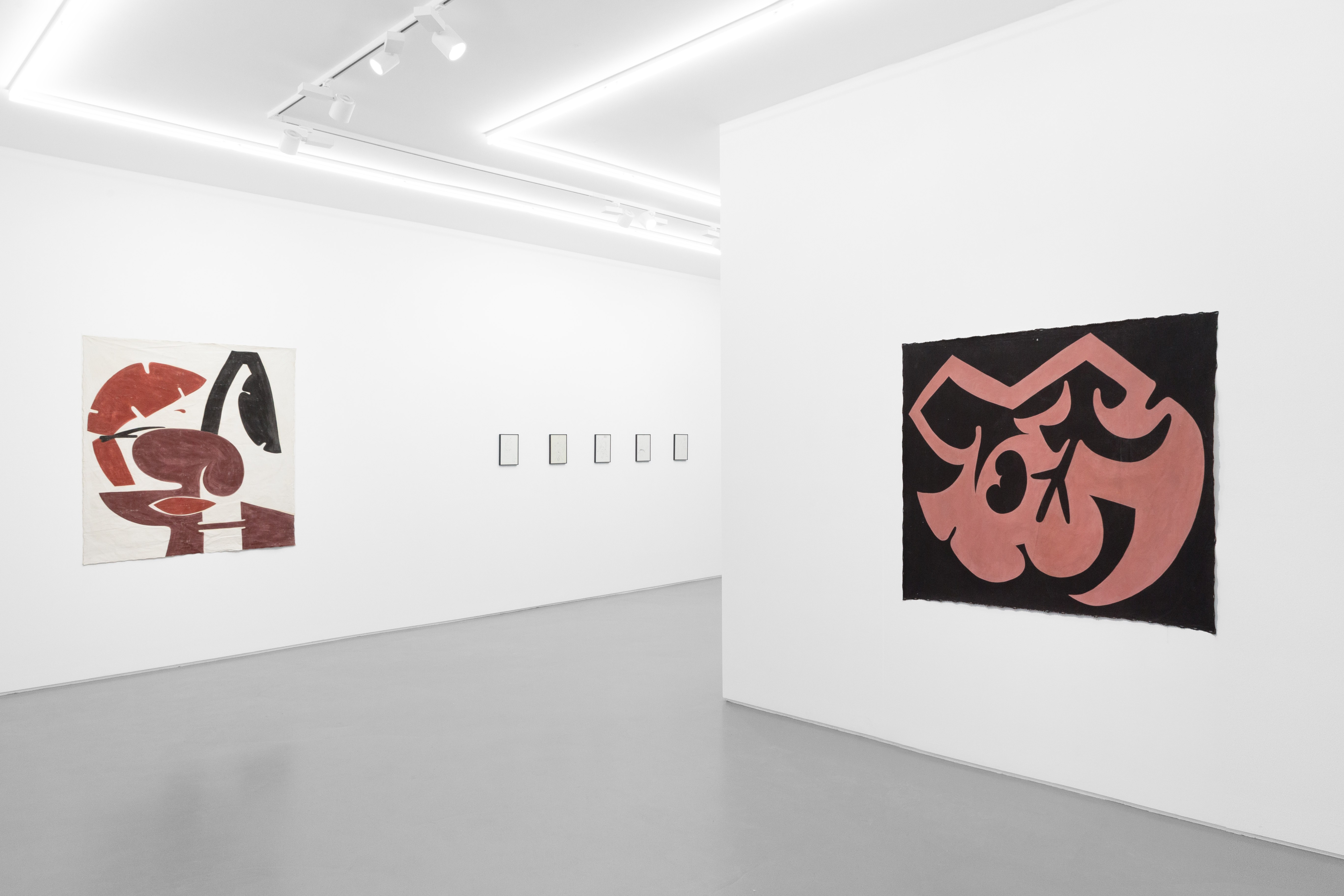 Installation view, Martina Kügler Terrapozzoli, Mountains, Berlin. Drawings courtesy of Freundeskreis Martina Kügler. Photo by Julie Becquart