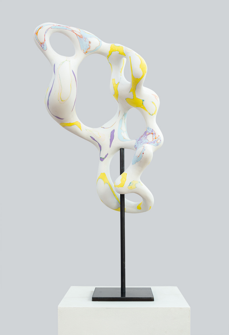Vanessa da Silva, Eternal Liminality, 2022, Steel, polystyrene, fibre coating, acrylic compound, pigment, soft pastel, 67 x 31 x 26 cm