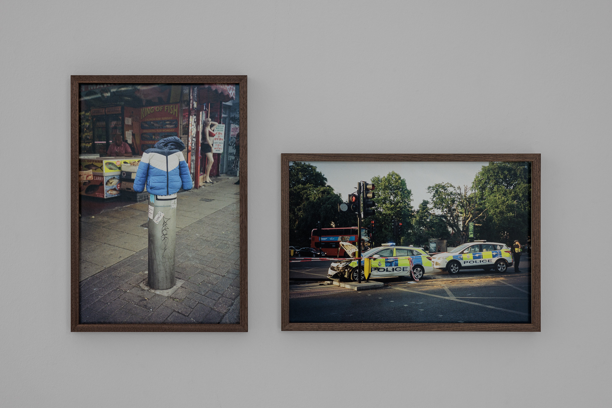 Rene Matić, Lost coat, Peckham, 2022 & Crashed Police Car, Camberwell, 2022, KUNSTVEREIN GARTENHAUS