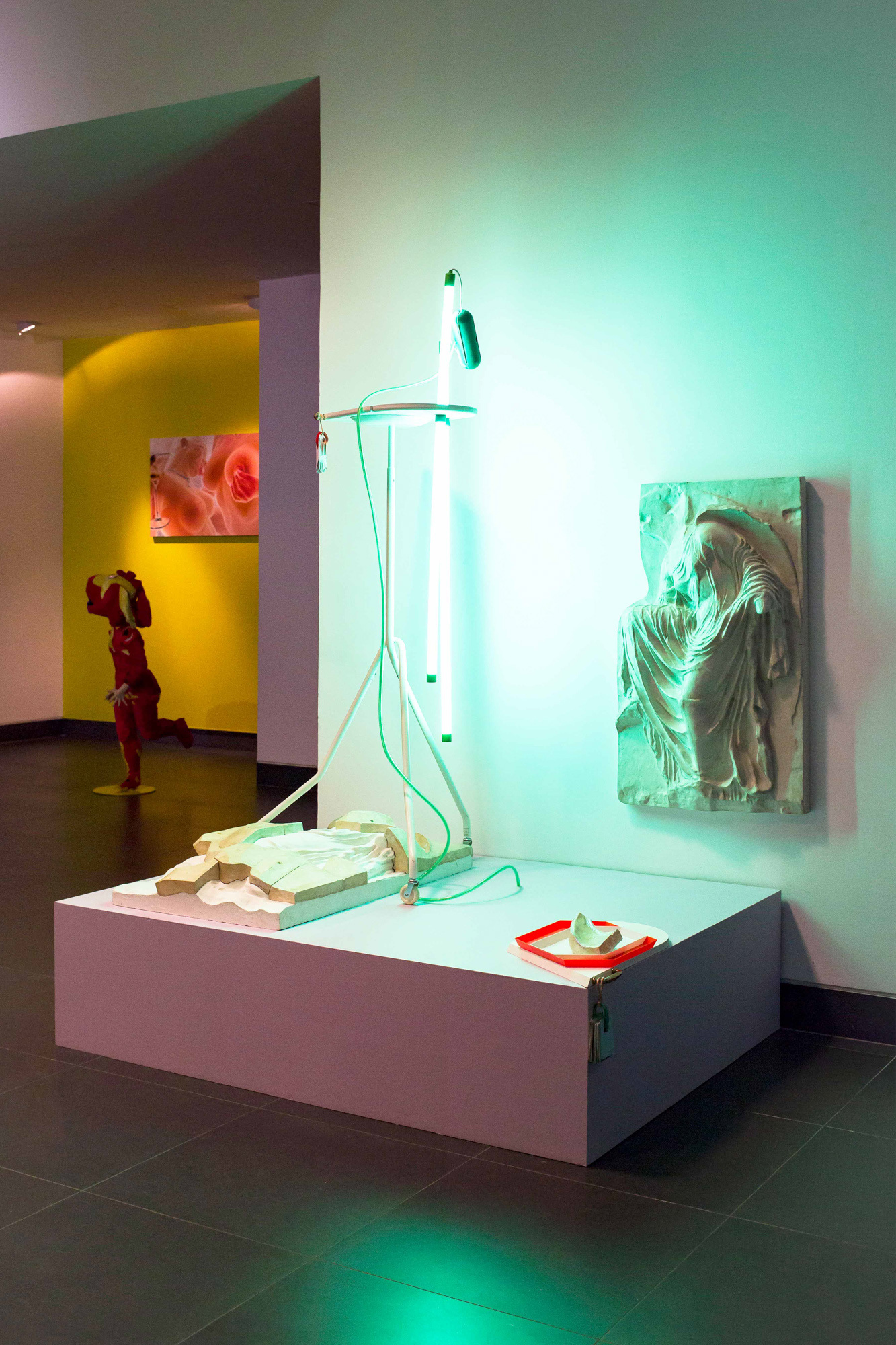 Ksenia Gryckiewicz Whispers, oil on canvas, 2022, Marta Antoniak, Otitis, own technique (plastic, resin, enamel), 2016