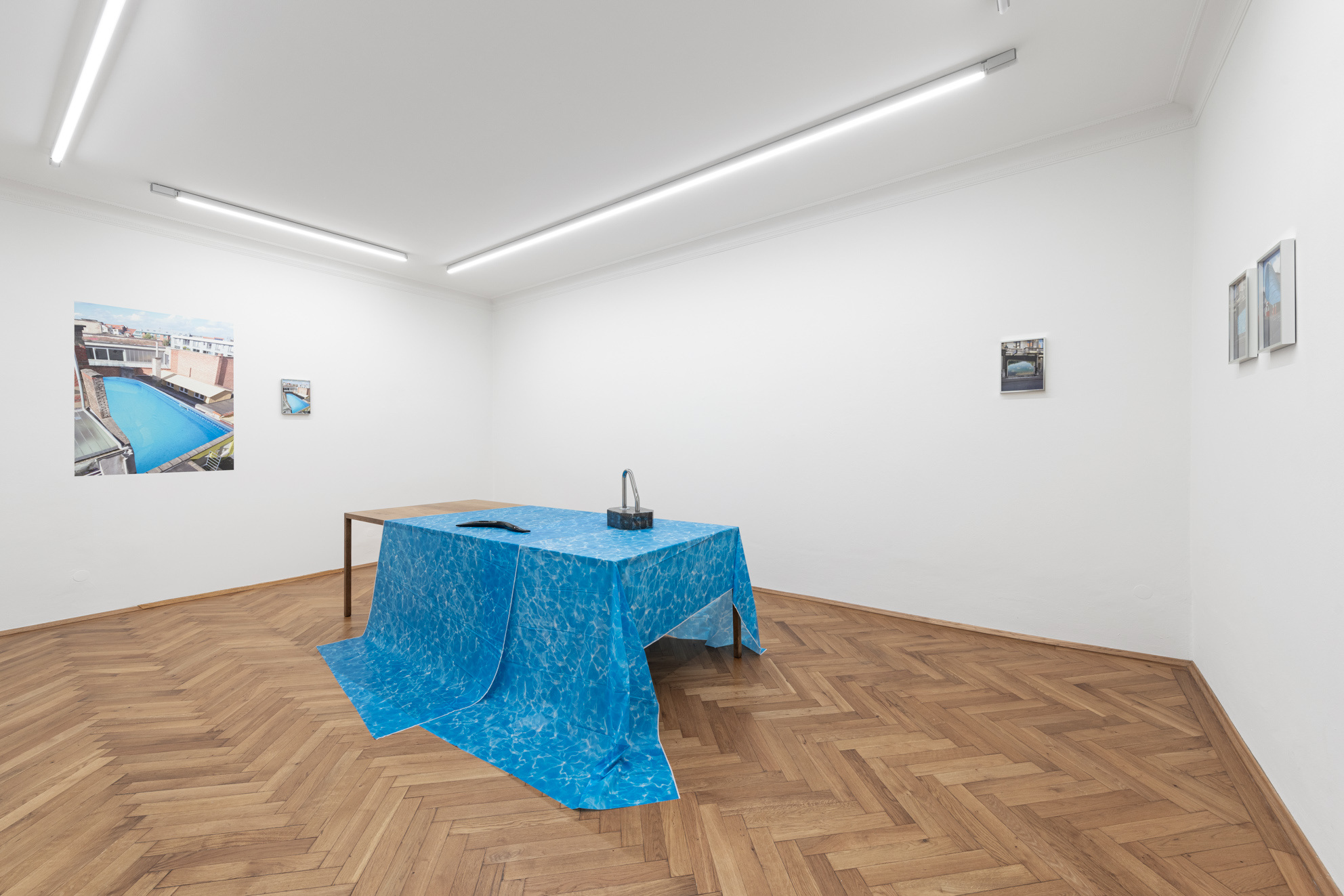 Installation view, Judith Adelmann, "take me to the river", Britta Rettberg Munich