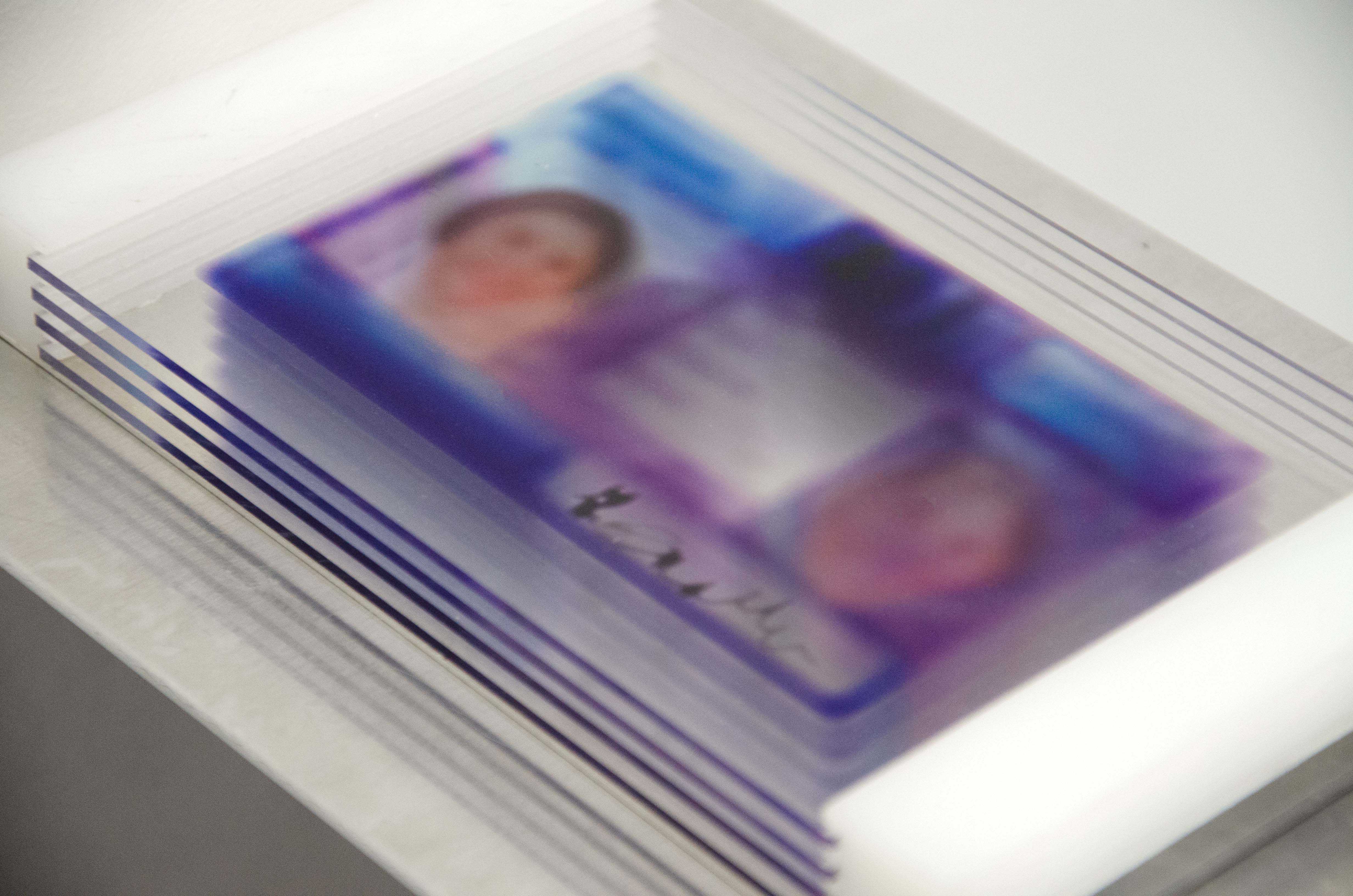 Lorin Brockhaus, Cases/Contents, 2022, Aluminum, UV-Print on acrylic glass, PE