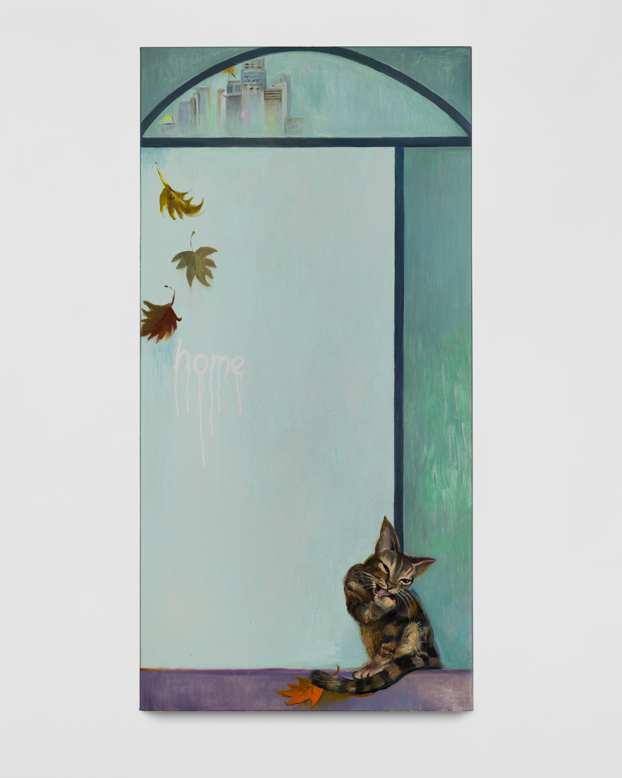 Yan Xinyue, Where is my home???, 2023, oil on canvas, 110 x 55 cm, unique