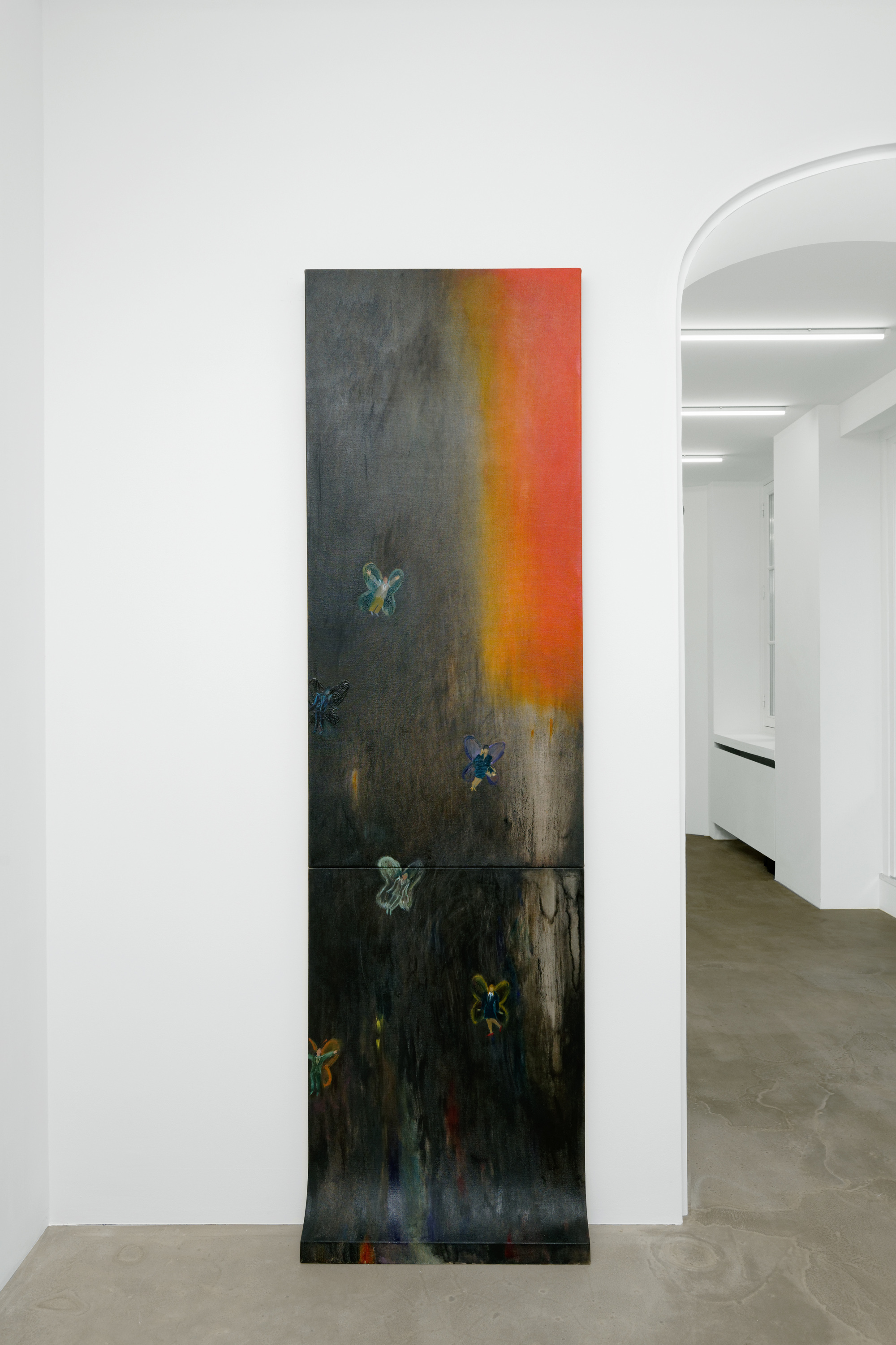 Yan Xinyue, Twilight and dreams, 2023, oil on canvas, 130 x 60 cm & 75 x 60 cm, unique